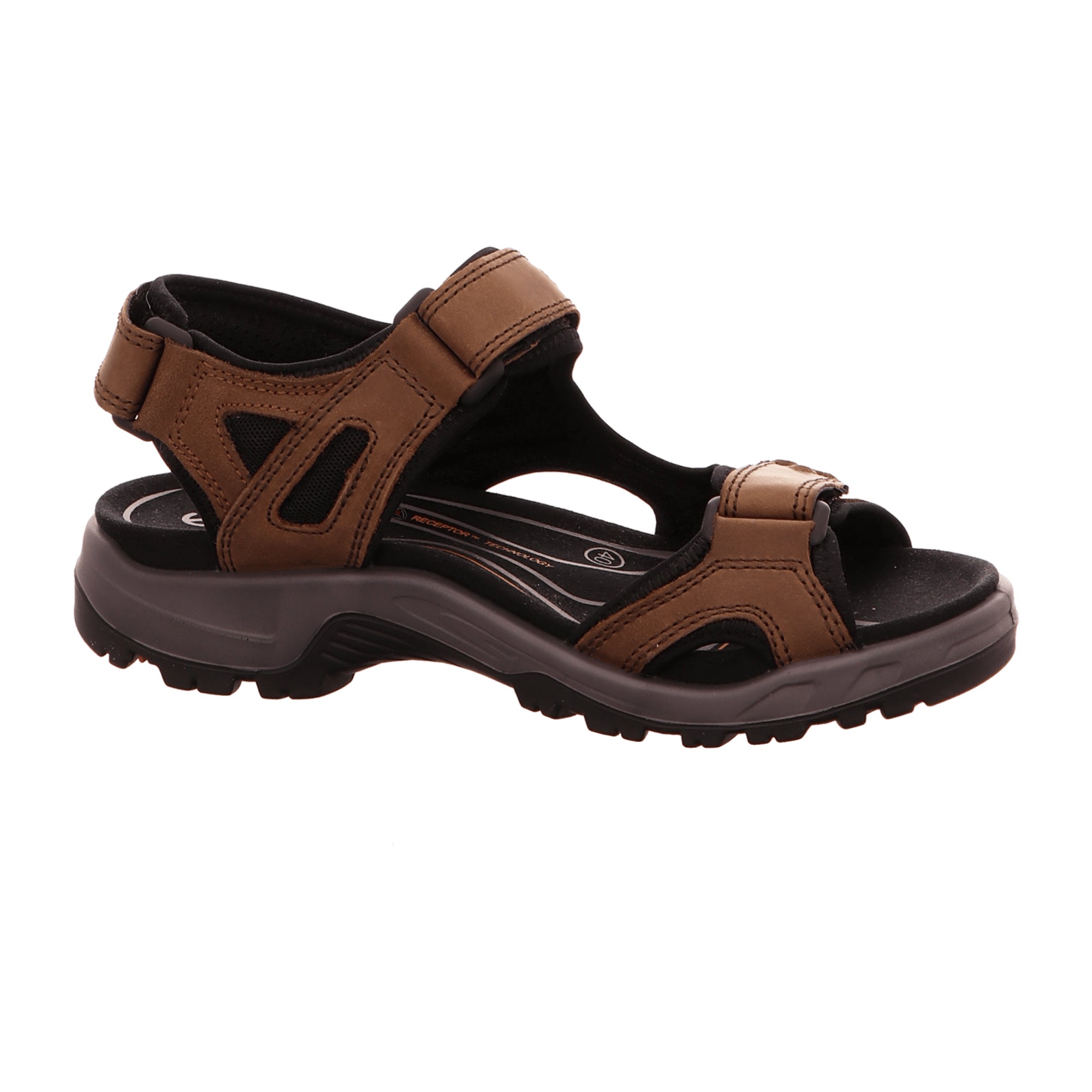 Ecco OFFROAD Men's Outdoor Sandals, Durable Brown Leather - Adventure Ready