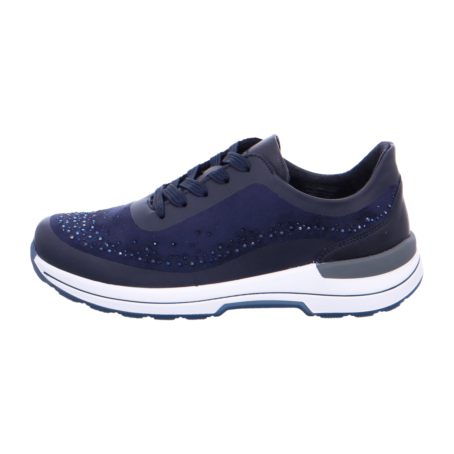 ARA NARA Women's Sneakers Blue Laced Cotton Synthetic Cold Weather Lined - Bartel-Shop