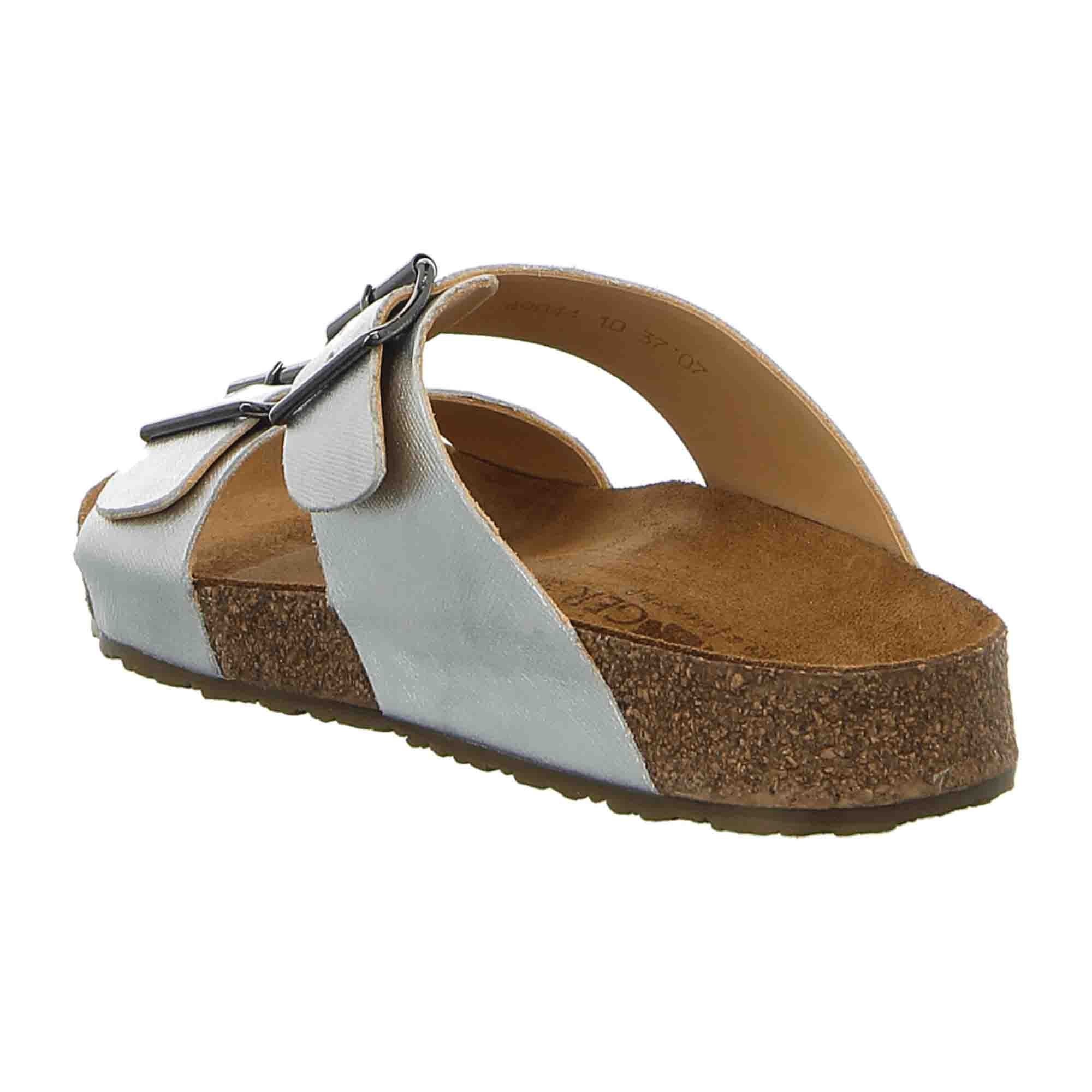 Haflinger Bio Andrea Women's Silver Sandals - Eco-Friendly, Stylish Comfort