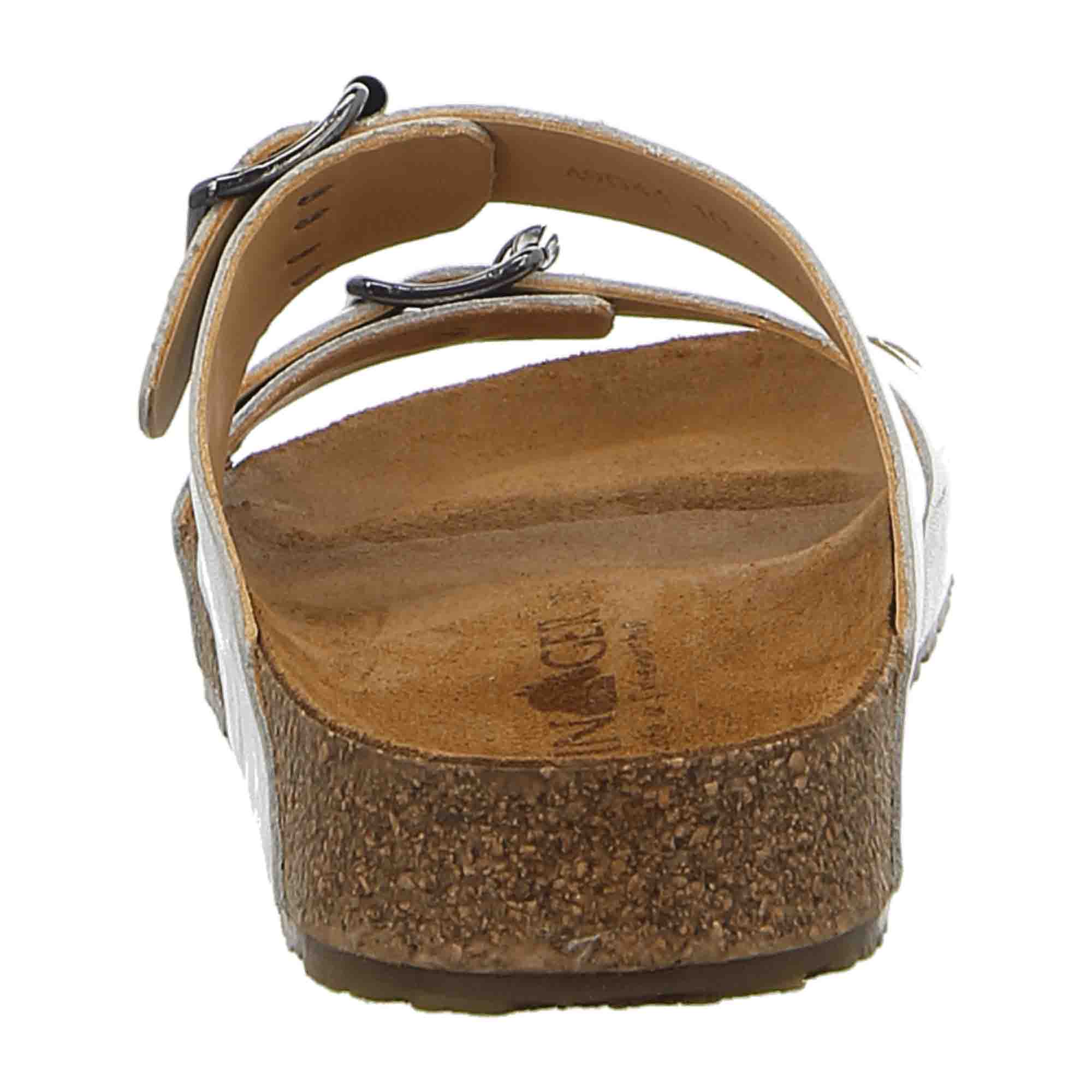 Haflinger Bio Andrea Women's Silver Sandals - Eco-Friendly, Stylish Comfort