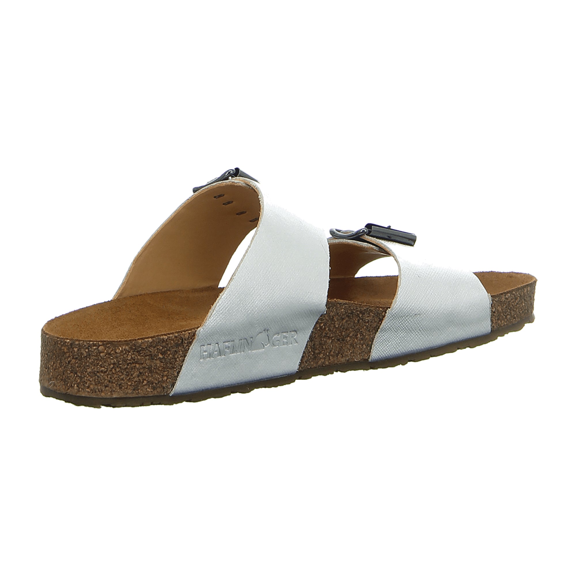 Haflinger Bio Andrea Women's Silver Sandals - Eco-Friendly, Stylish Comfort