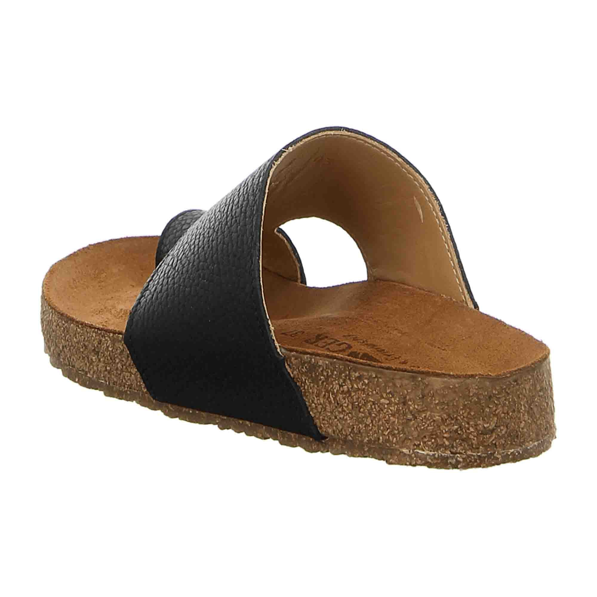 Haflinger Bio Anka Women's Sandals - Eco-Friendly, Stylish Black Leather