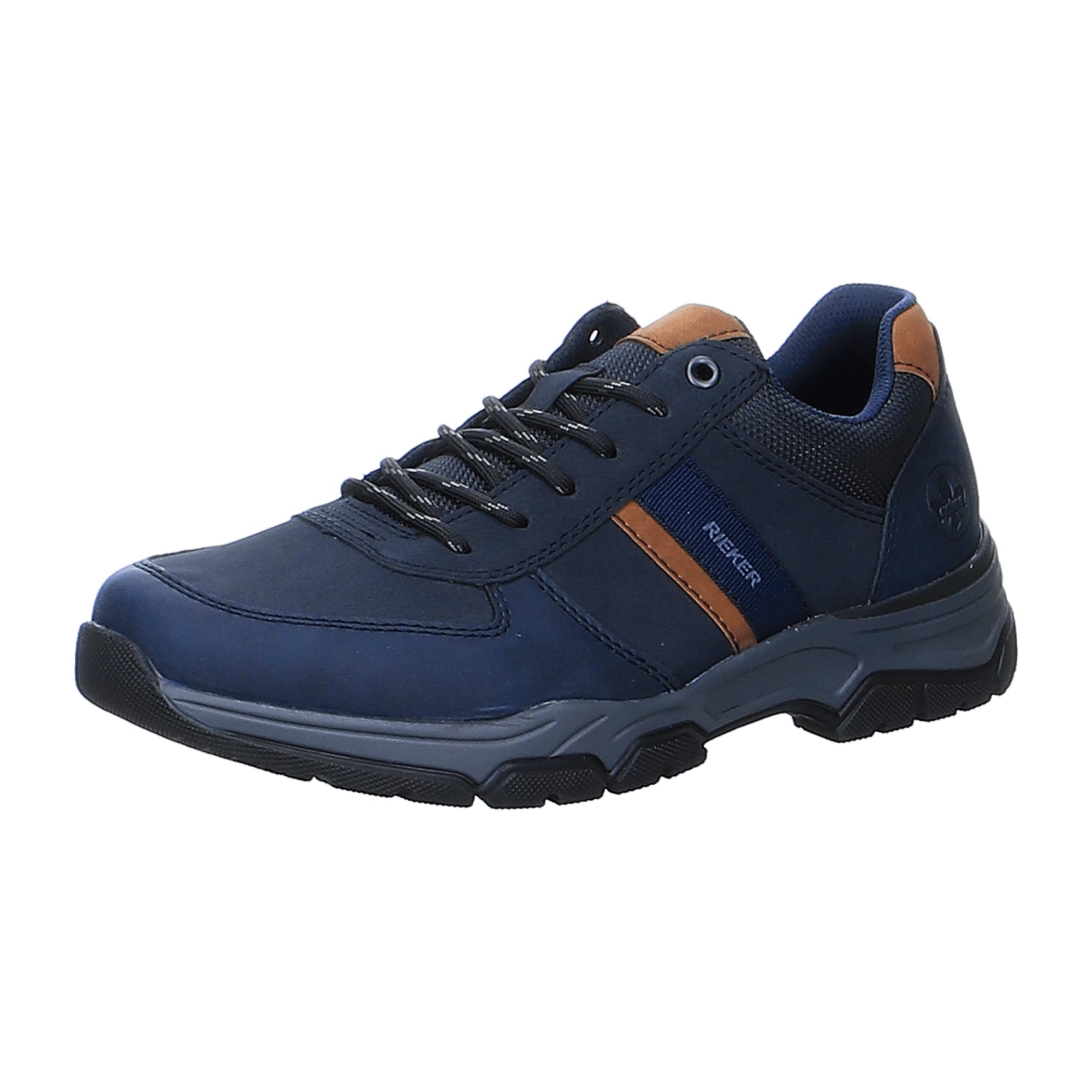 Rieker Blue Lace-Up Shoes with Removable Insole and Wide Fit