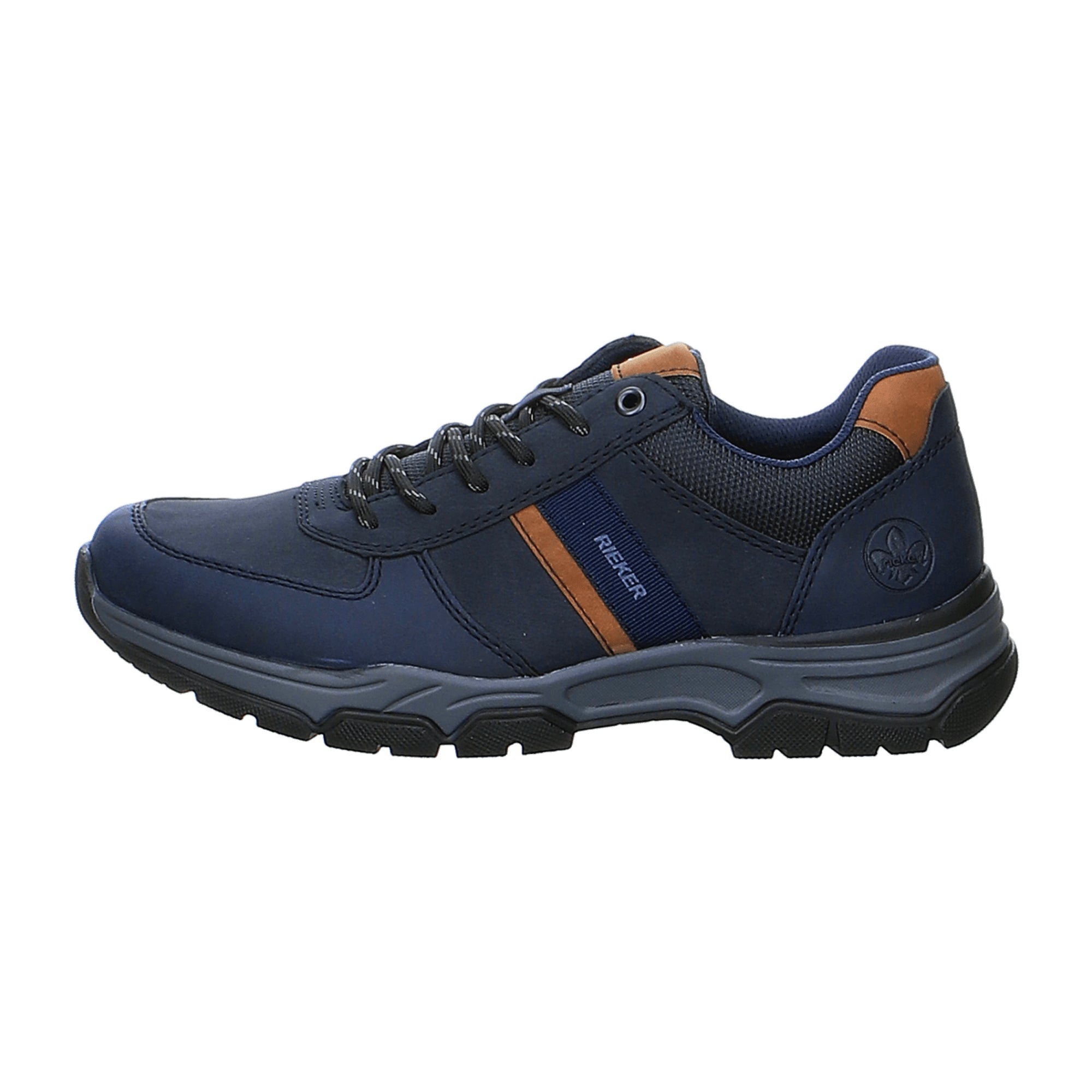 Rieker Blue Lace-Up Shoes with Removable Insole and Wide Fit