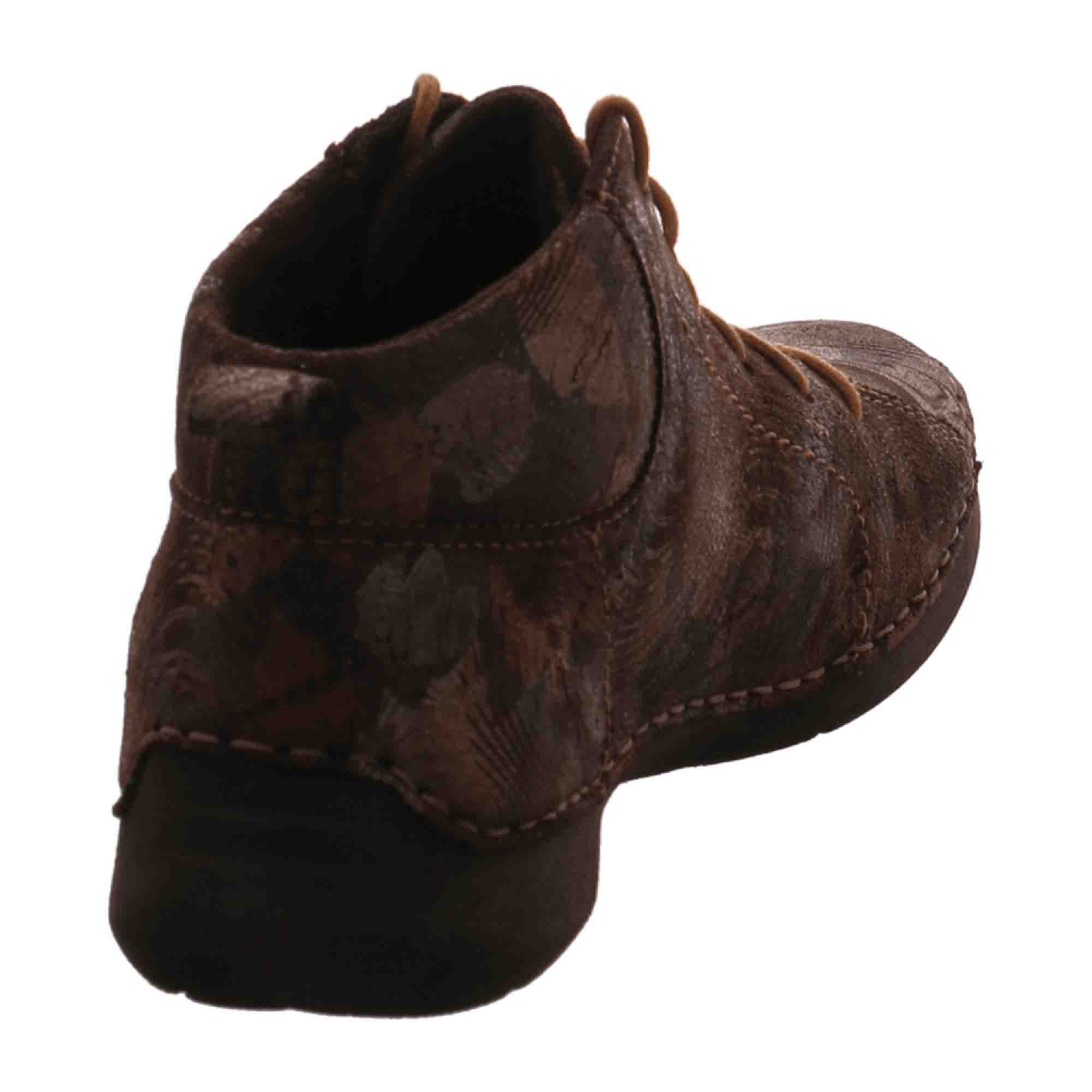 Josef Seibel Ankle Boot Fergey 97 Dark Brown Leaves for Women Brown
