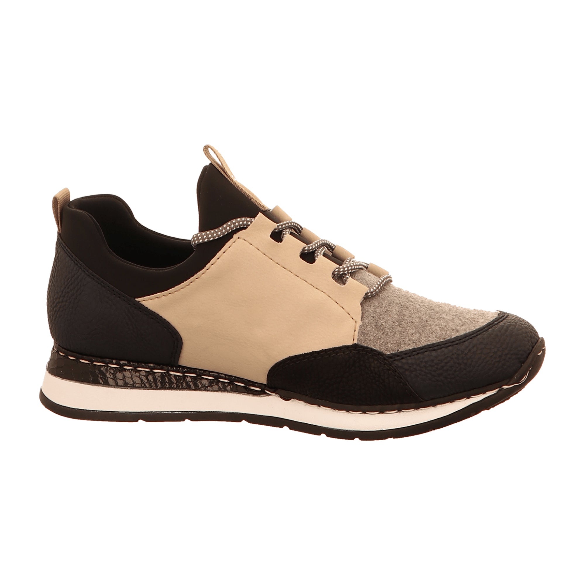 Rieker Beige Women's Lace-Up Shoes N308315 Comfortable Synthetic Material