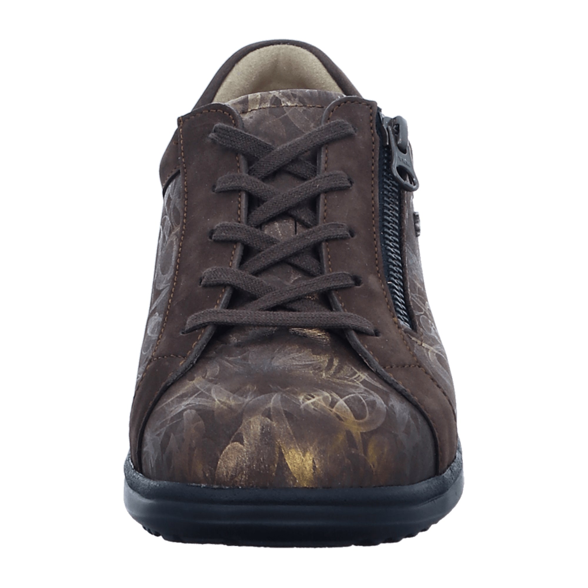 Finn Comfort Bexley Women's Lace-Up Shoes in Marron Brown - Stylish Comfort with Removable Insole, Leather