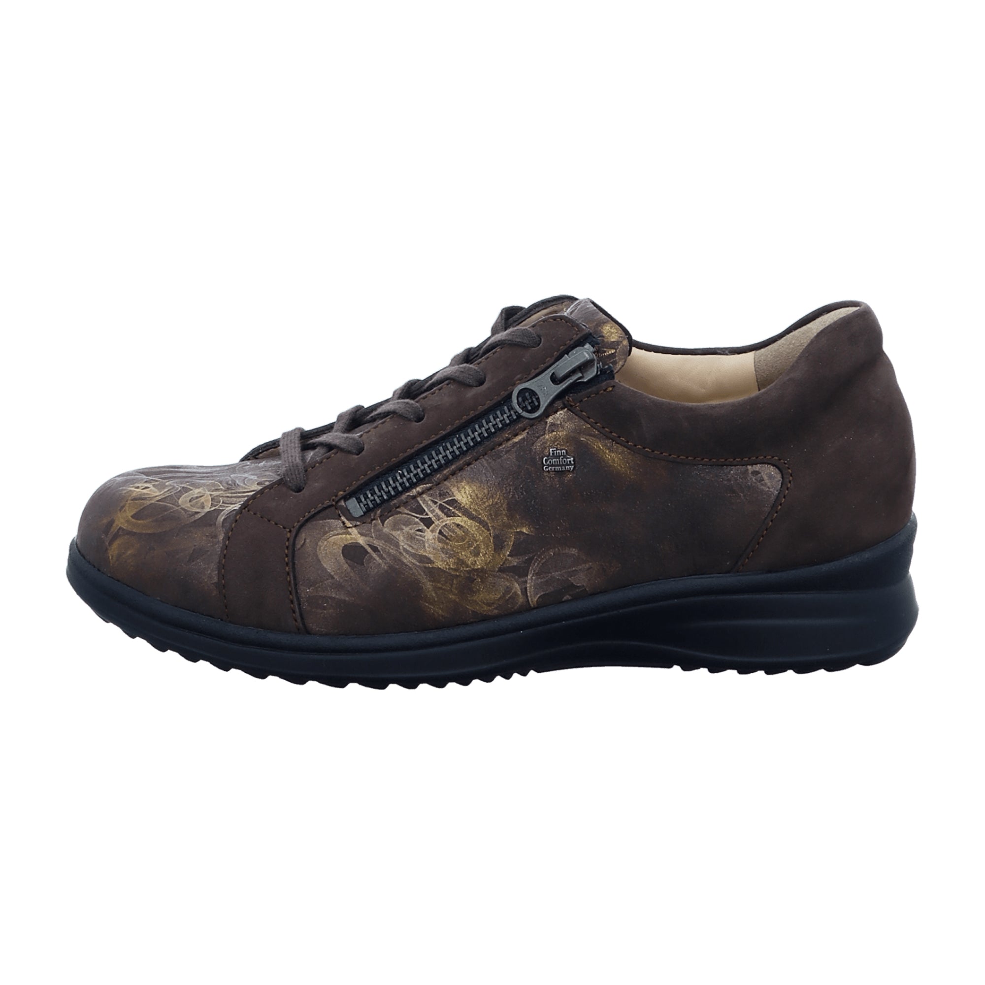 Finn Comfort Bexley Women's Lace-Up Shoes in Marron Brown - Stylish Comfort with Removable Insole, Leather