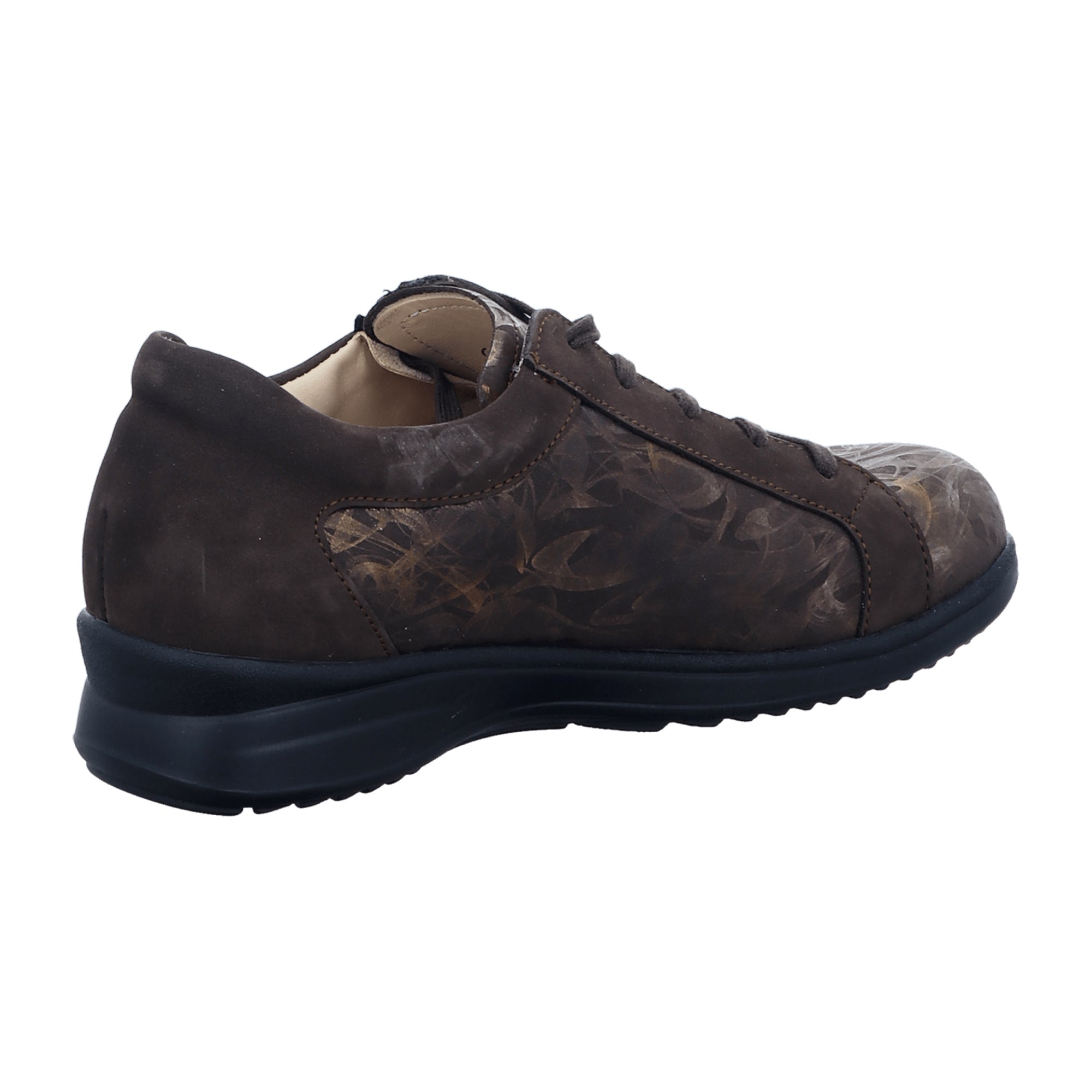 Finn Comfort Bexley Women's Lace-Up Shoes in Marron Brown - Stylish Comfort with Removable Insole, Leather