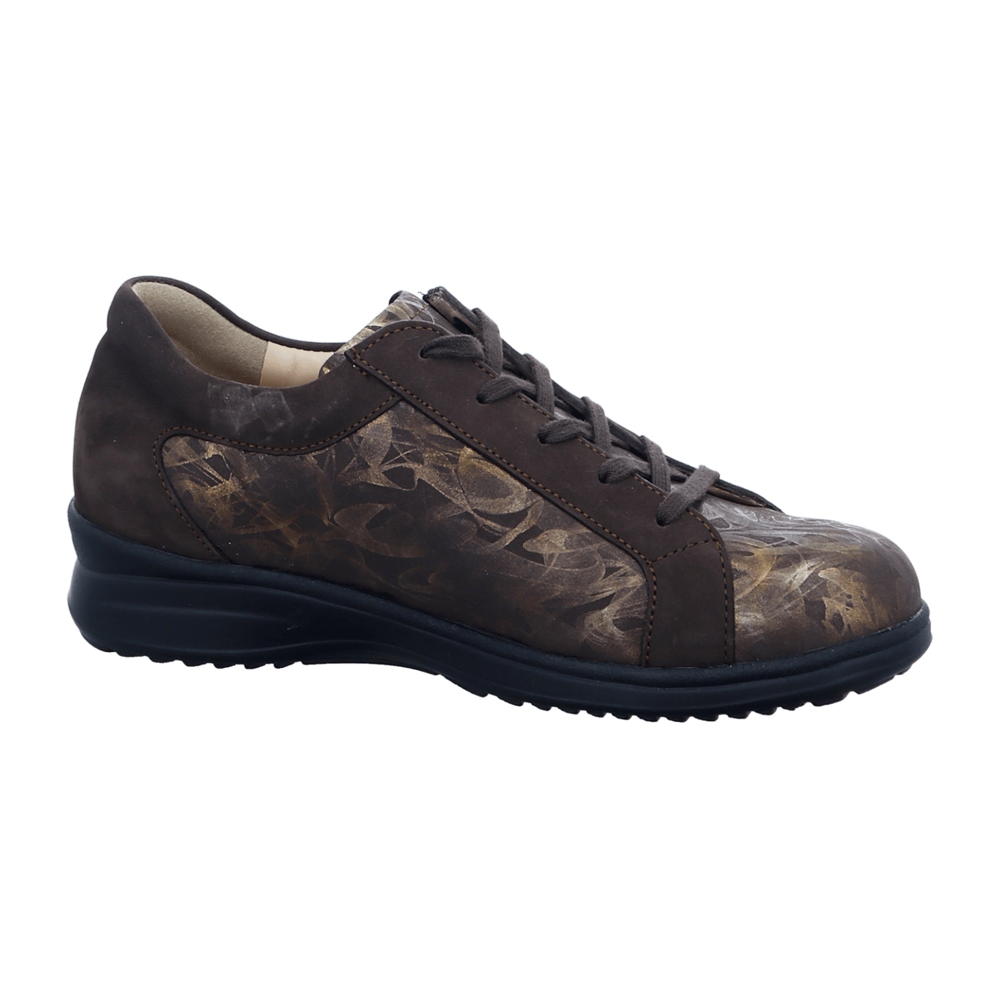 Finn Comfort Bexley Women's Lace-Up Shoes in Marron Brown - Stylish Comfort with Removable Insole, Leather