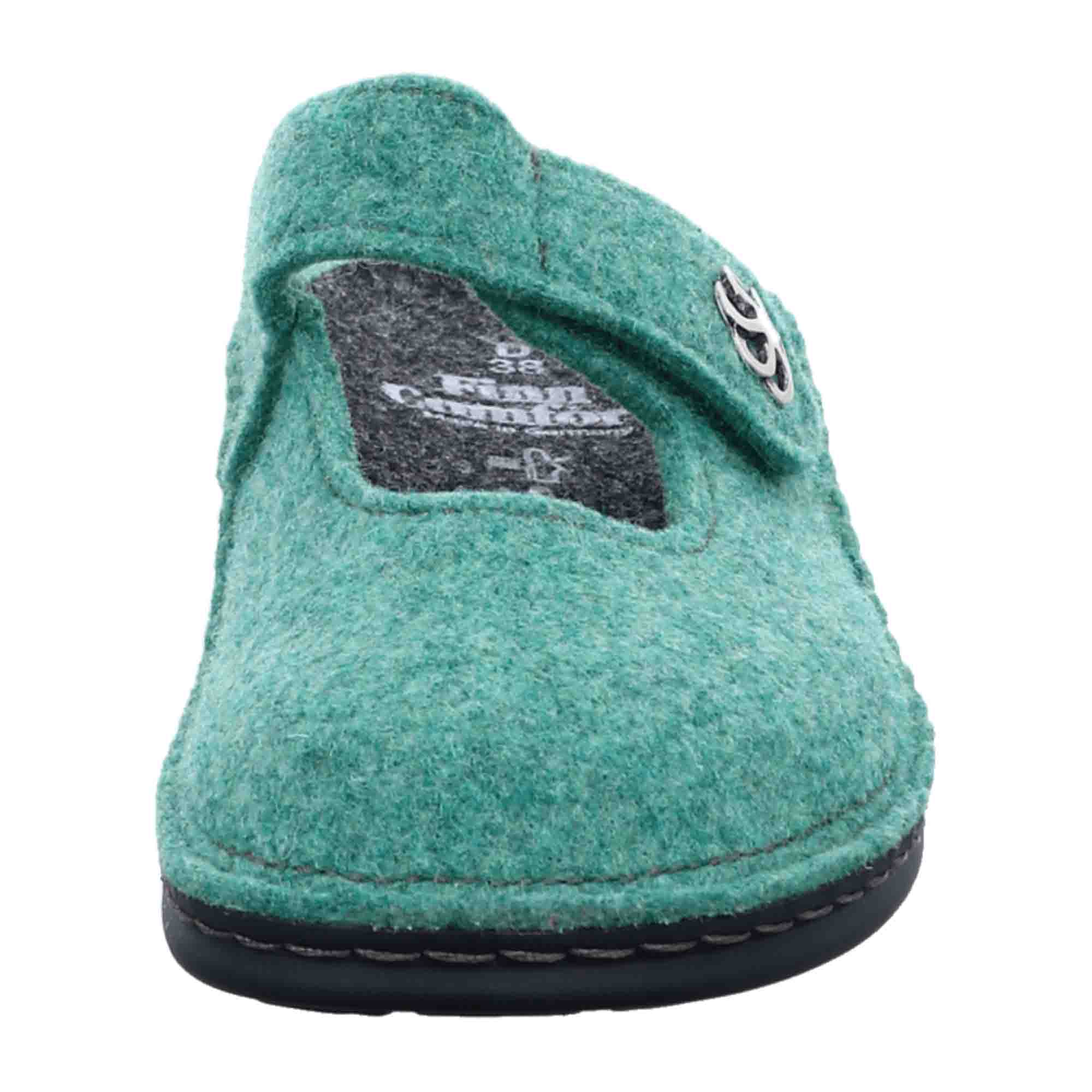 Finn Comfort Brig Women's Green Wool Felt Comfort Clogs