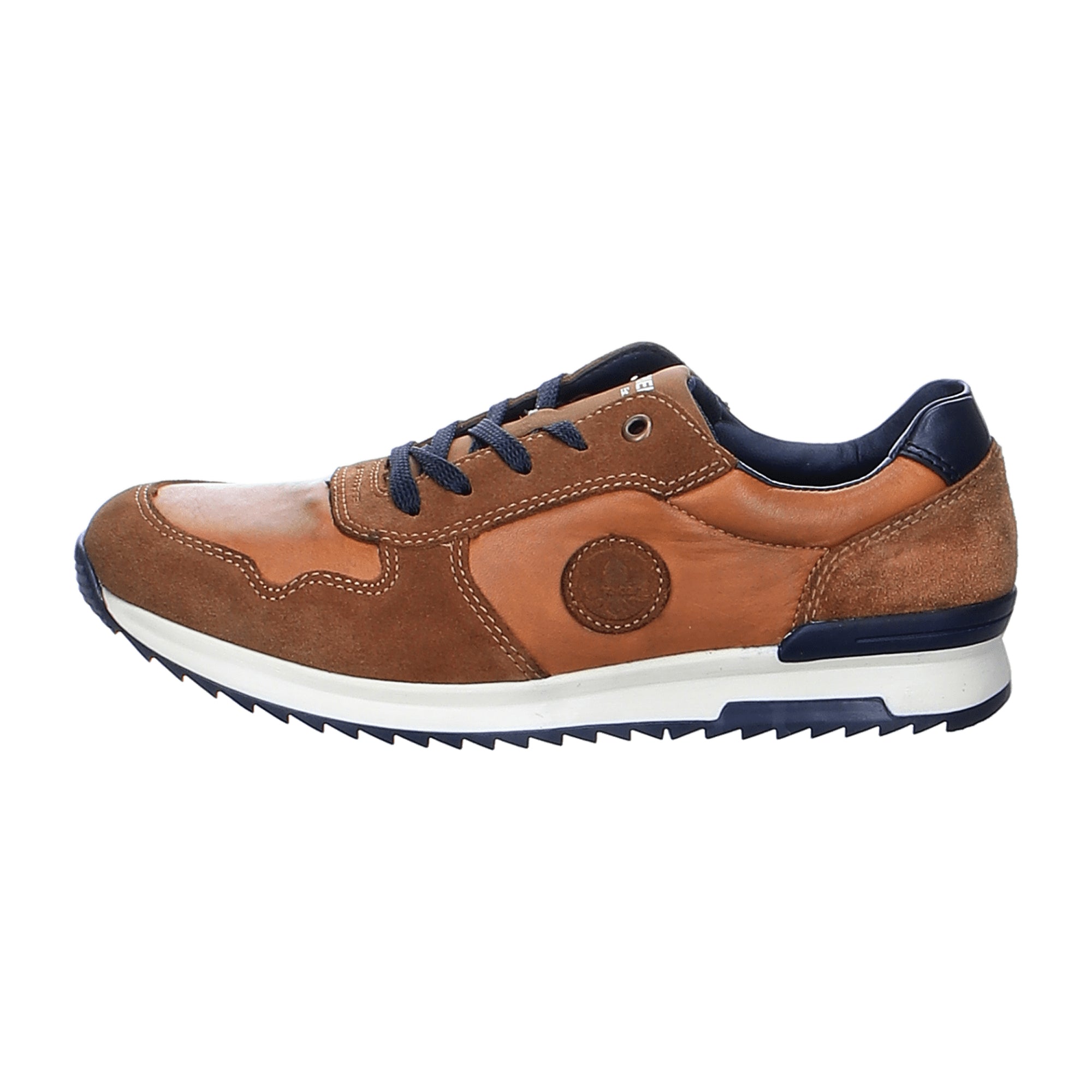 Rieker Men's Brown Sporty Lace-Up Shoes Comfortable Leather Casual Footwear