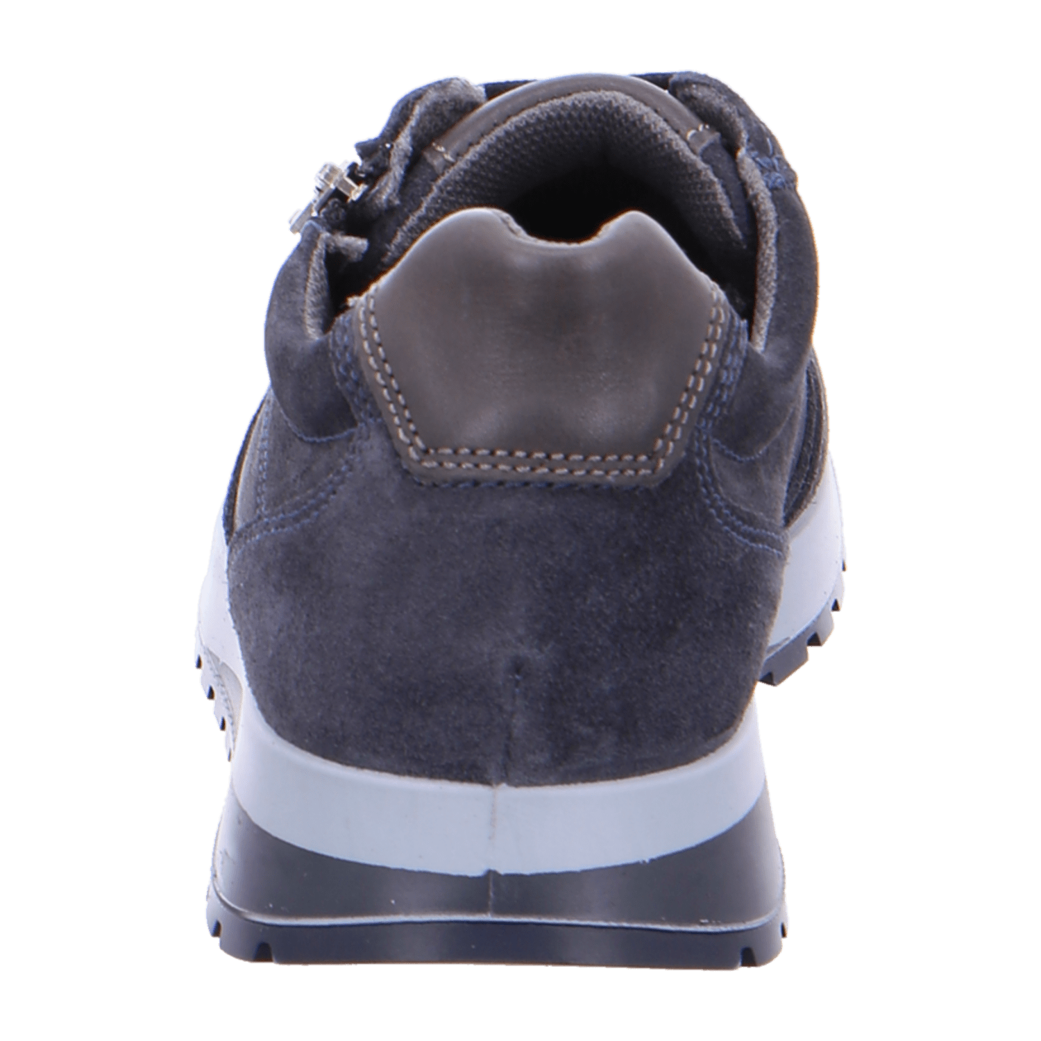 ARA Matteo Men's Derby Shoes in Blue Nubuck Leather with Pull-On Closure and Round Toe