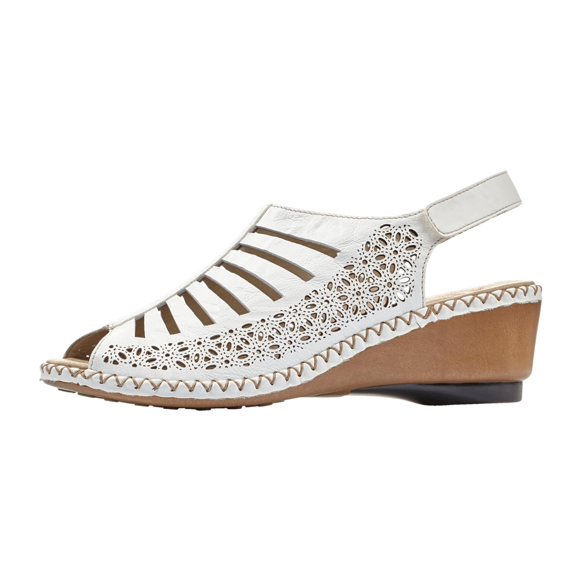 Rieker Comfortable White Sandals for Women Stylish and Versatile Footwear