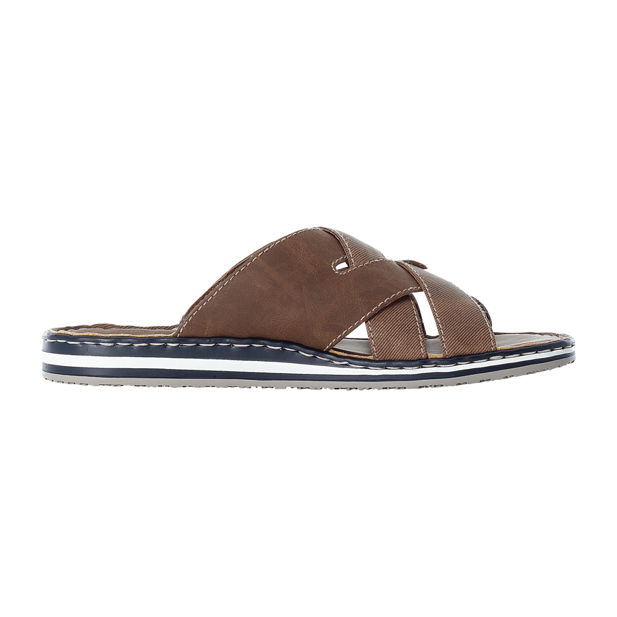 Rieker 21599-24 Brown Slide Sandals for Men Comfortable and Stylish Footwear