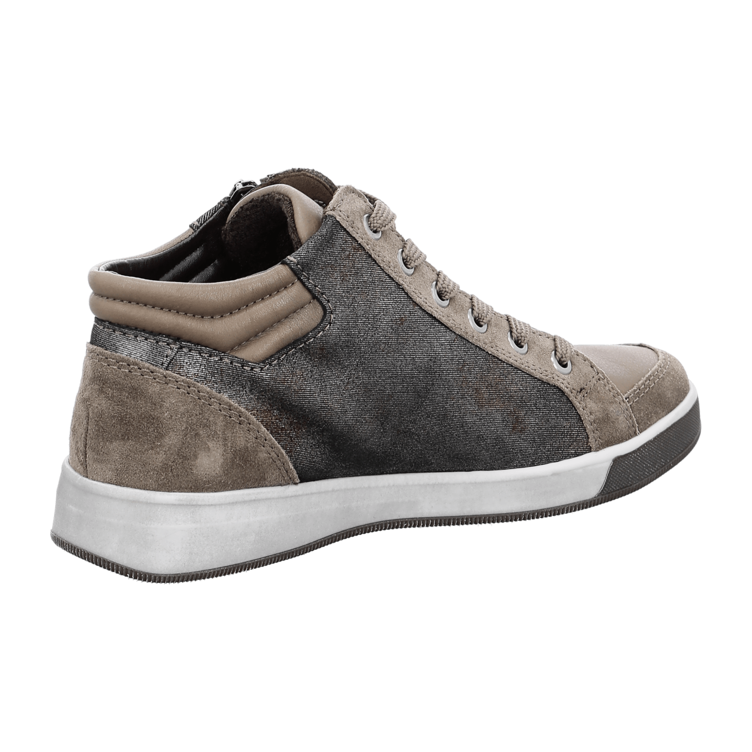 ARA Women's Sneakers in Grey Suede with Lace-Up Closure and Open Toe - Bartel-Shop