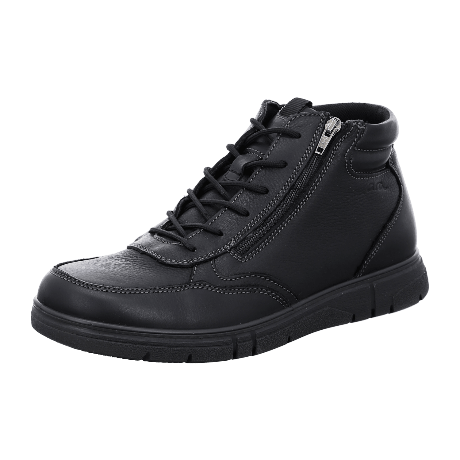 ARA Men's Leather Derby Shoes with Lace-Up Closure in Black