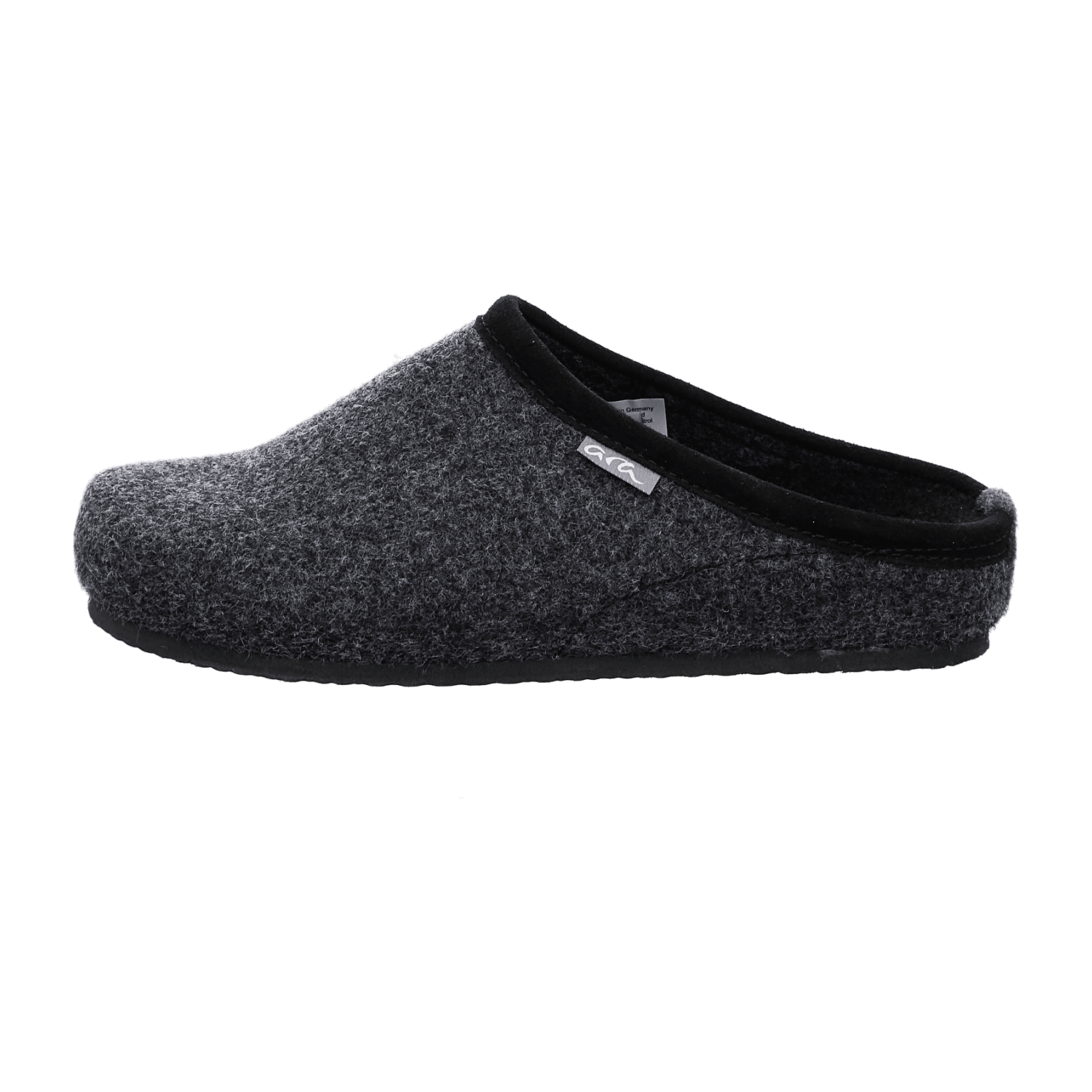 ARA ENZO Men's Wool Felt Slippers in Classic Grey - Casual Comfort with Textile Lining