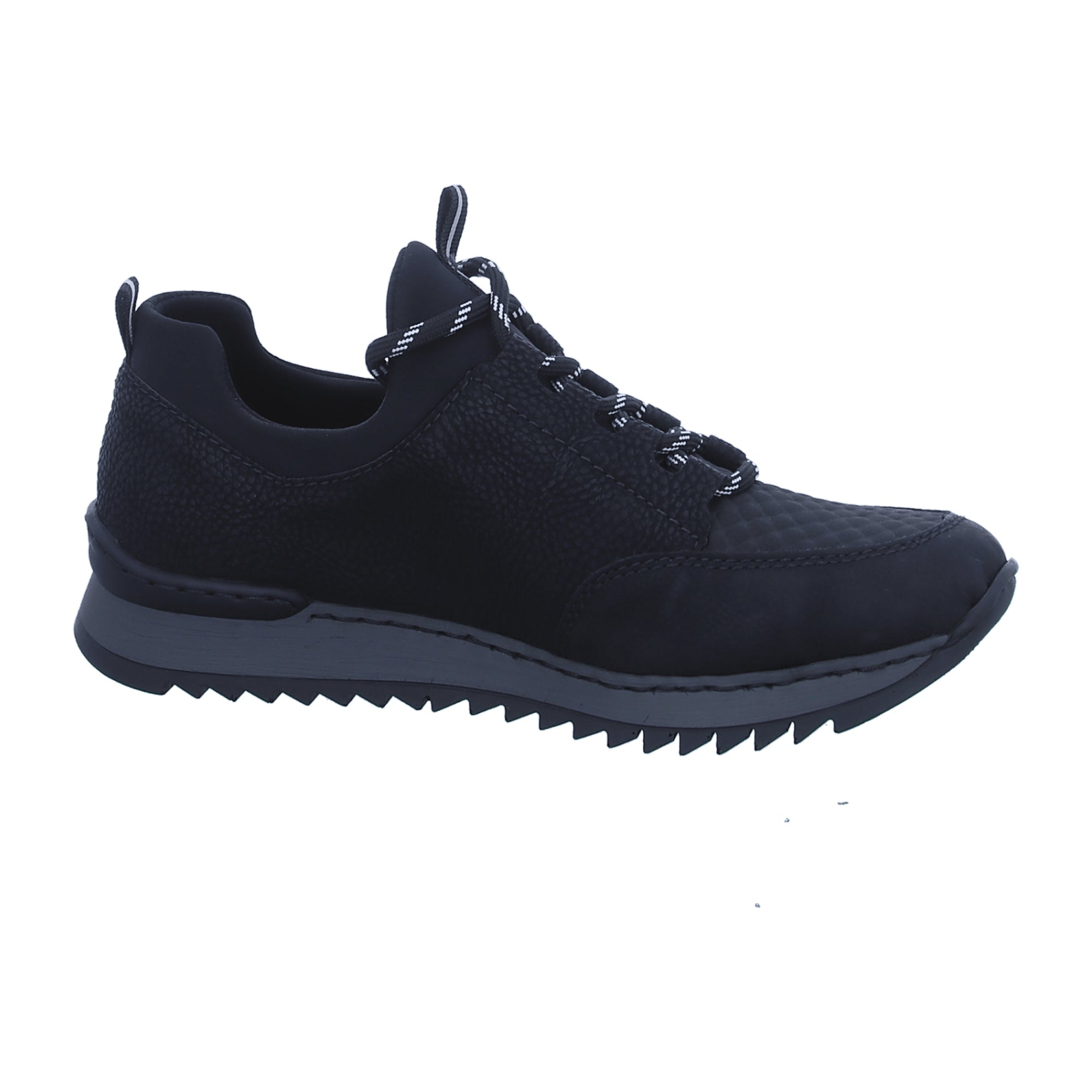 Rieker Women's Black Lace-Up Shoes Comfortable Sporty Design with Cushioned Sole