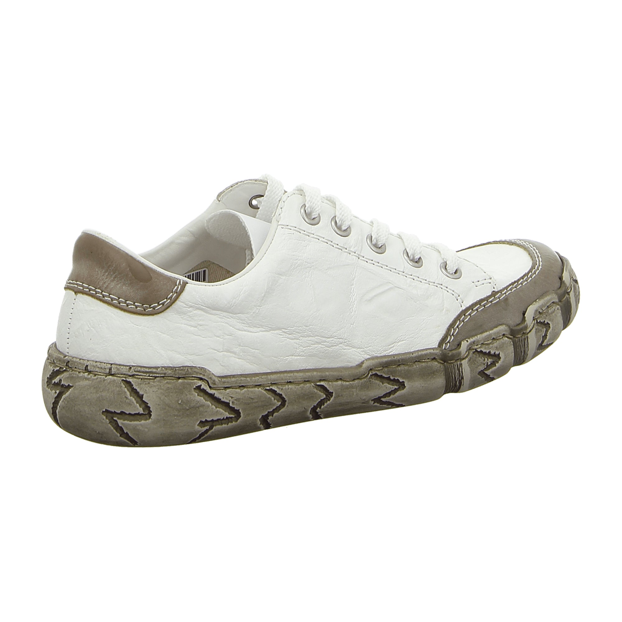 Rieker L0314-43 White Leather Lace-Up Shoes Comfortable Shock-Absorbing Sole
