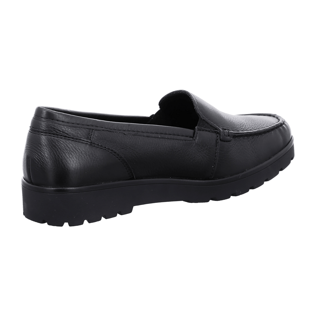 ARA DALLAS Women's Loafers in Black Smooth Leather with Textile Lining and Rubber Sole - Bartel-Shop