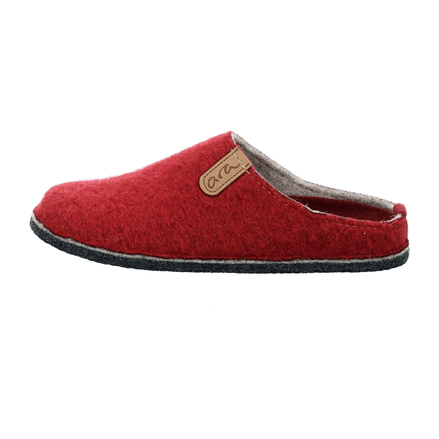 ARA COSY-W Women's Wool Felt Open-Toe Slippers Red