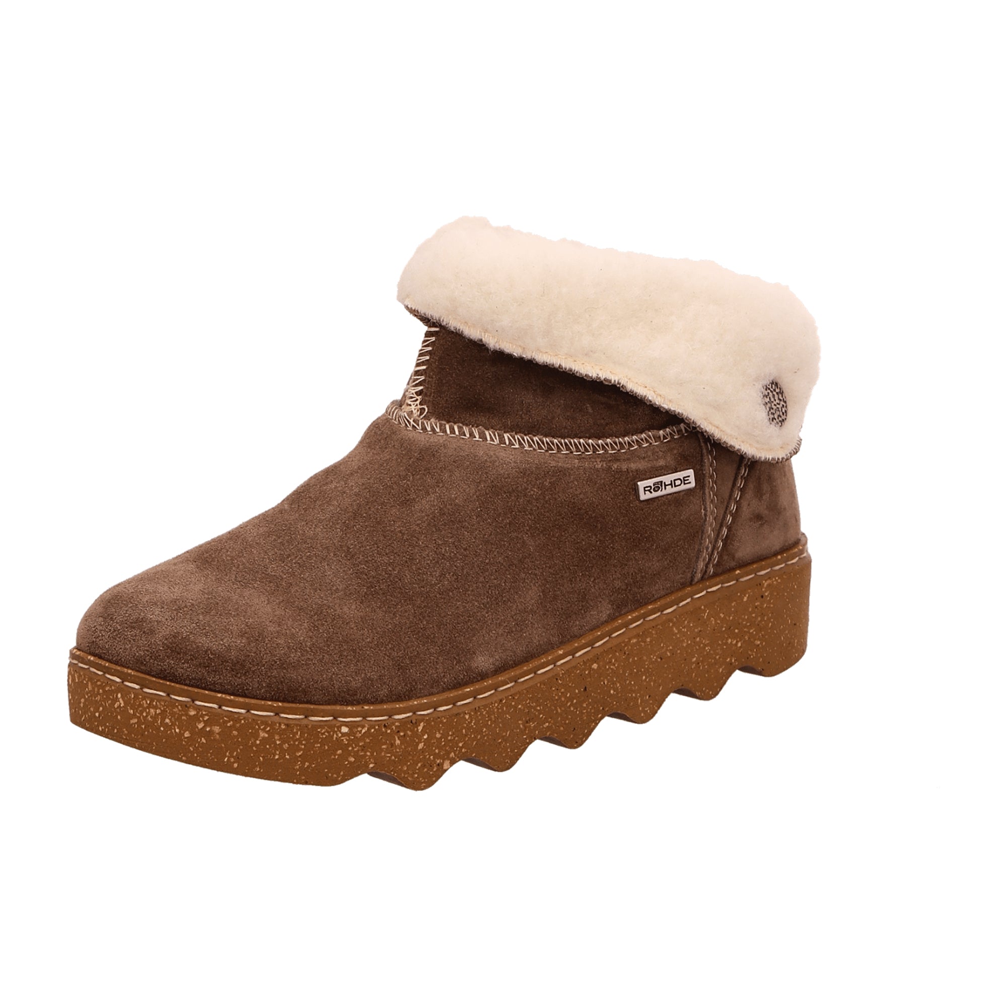 Rohde Foggia Women's Brown Suede Slip-On Shoes for Fall/Winter