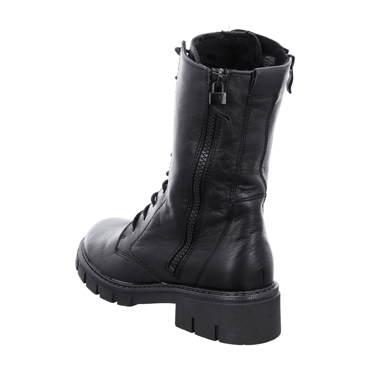 ARA DOVER DOVER Women's Chukka Boots in Black Smooth Leather with Side Zipper and Winter Lining - Bartel-Shop