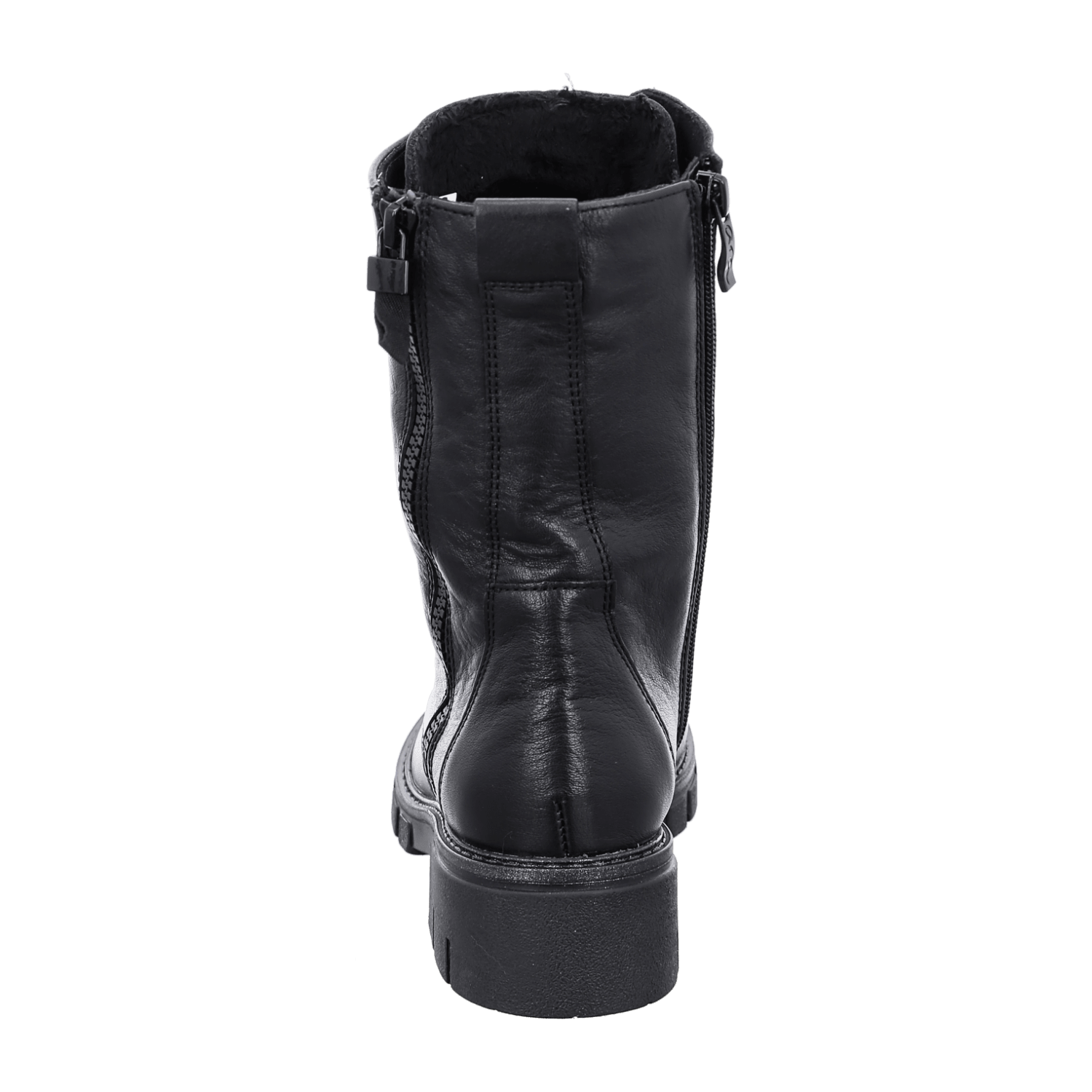 ARA DOVER DOVER Women's Chukka Boots in Black Smooth Leather with Side Zipper and Winter Lining - Bartel-Shop