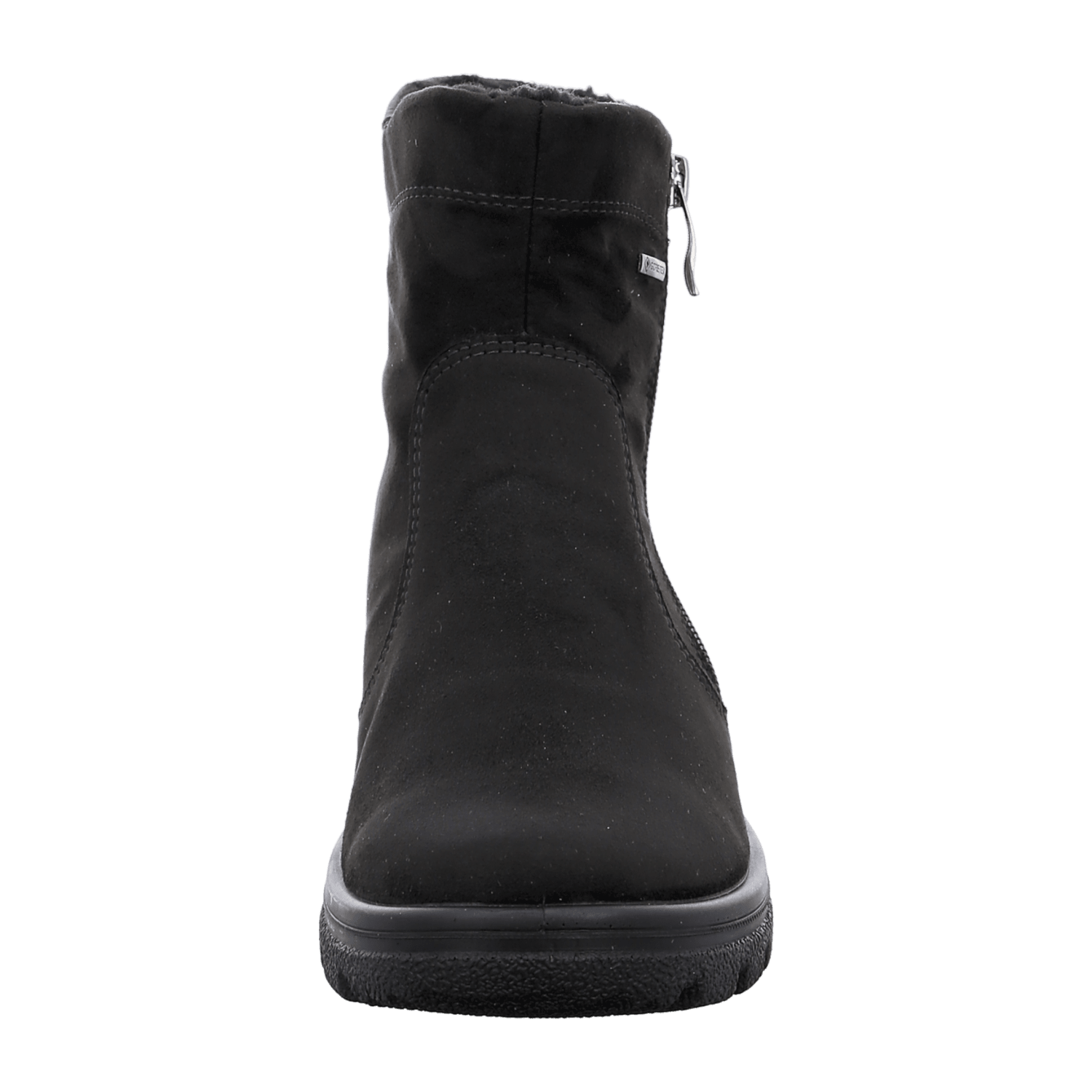 ARA SAAS FEE Women's Winter Boots in Black with Zipper - Warm Lined Textile Boots with Round Toe