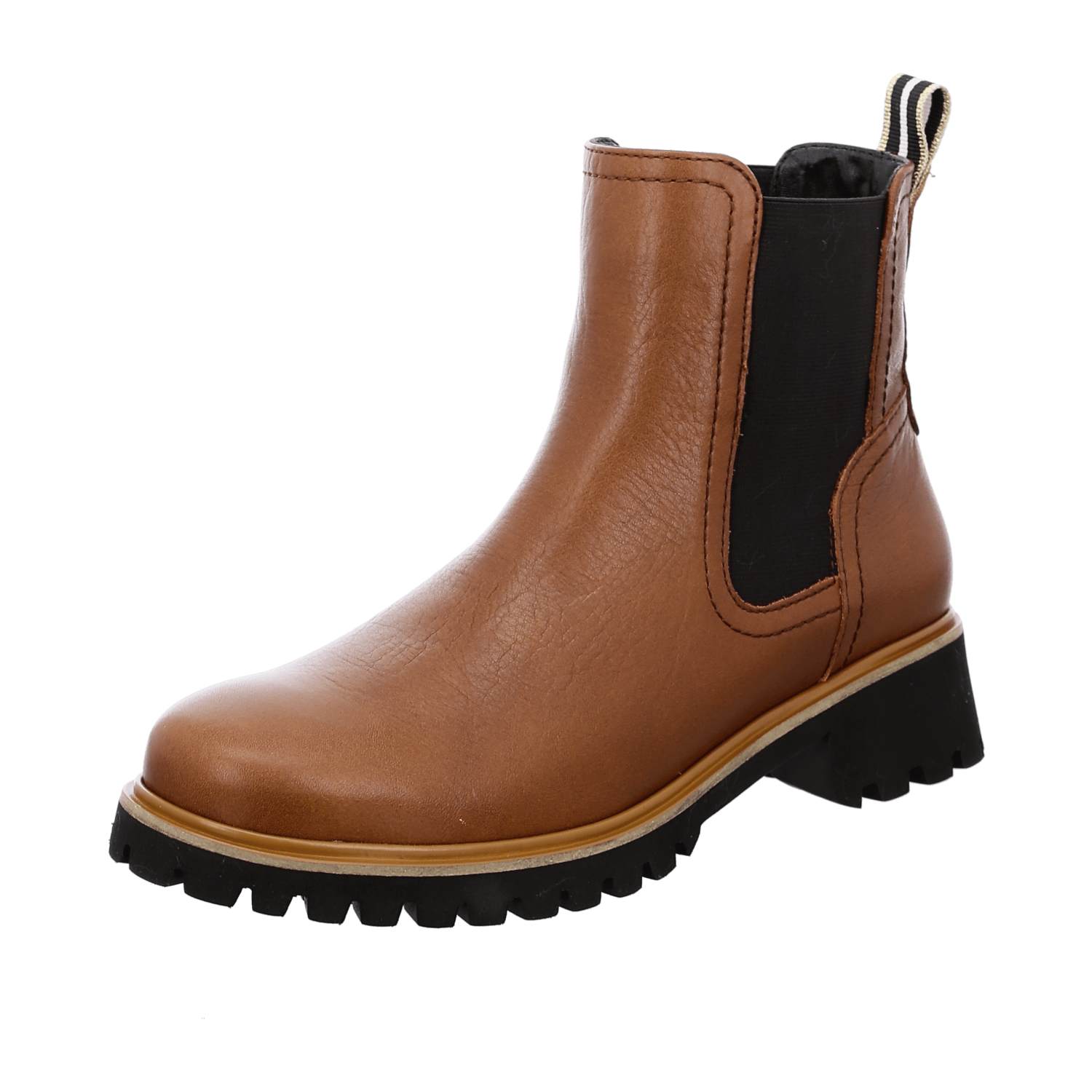 ARA DENVER DENV Women's Brown Smooth Leather Chelsea Boots Slip-On Design