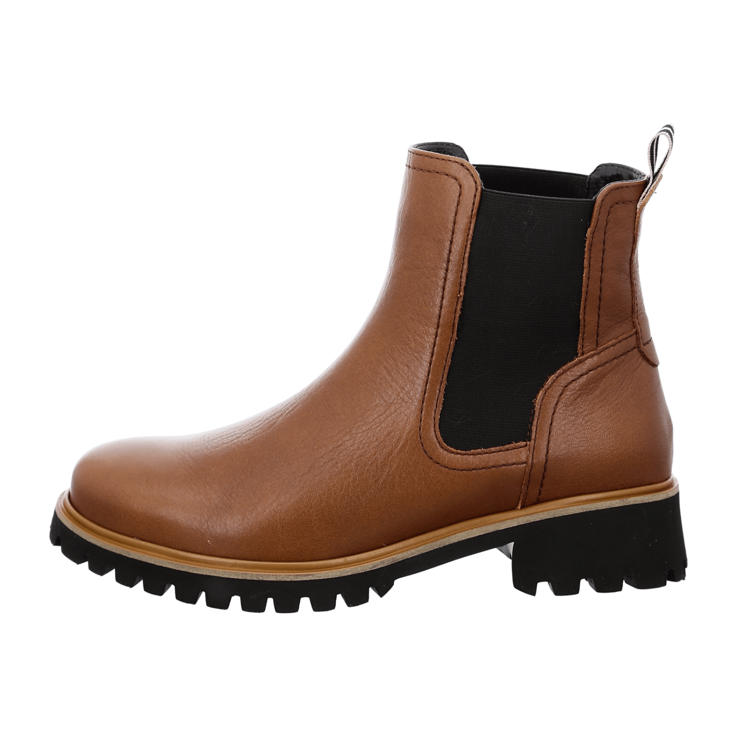 ARA DENVER DENV Women's Brown Smooth Leather Chelsea Boots Slip-On Design