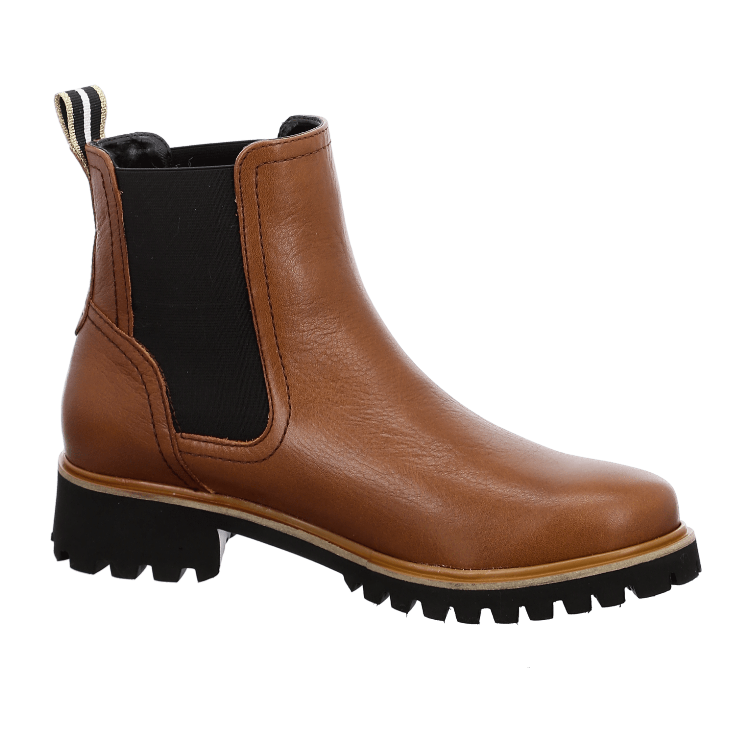 ARA DENVER DENV Women's Brown Smooth Leather Chelsea Boots Slip-On Design