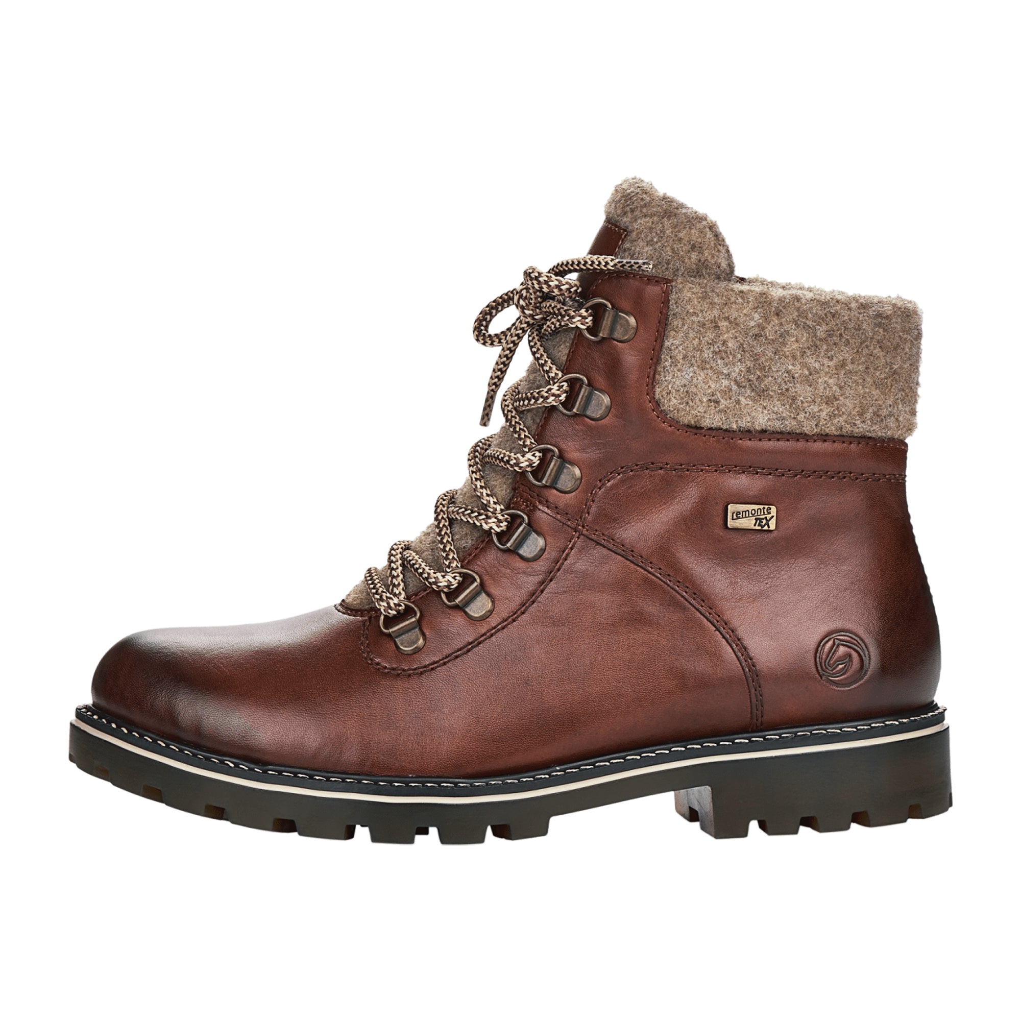 Remonte Women's Brown Winter Boots Warm Wool Lining Non-Slip Sole - Bartel-Shop
