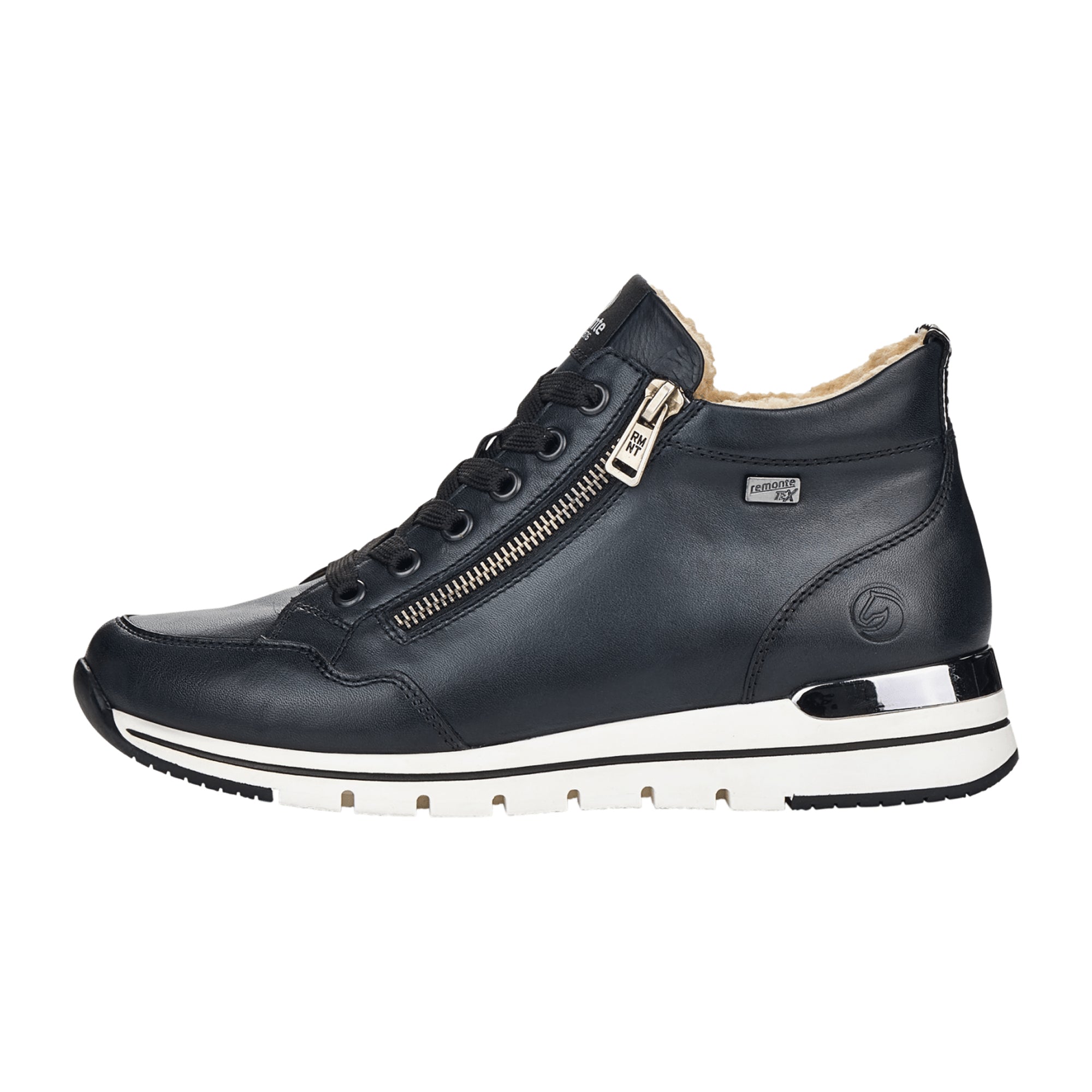 Remonte Women's Blue High-Top Sneakers with SoftFoam Sole and Warm Lining - Bartel-Shop