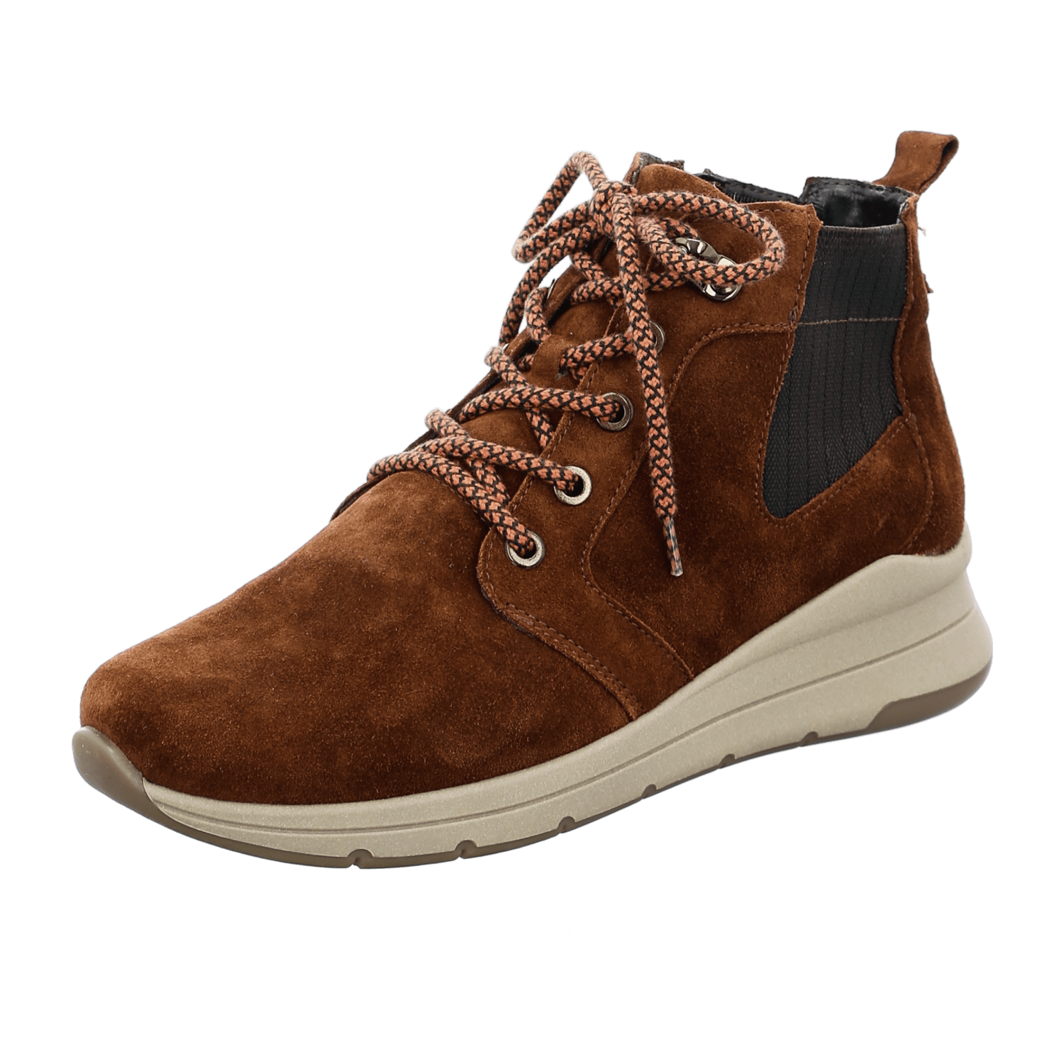 ARA Women's OSAKA T-Bar Oxford Shoes in Brown Suede Leather with Round Toe and Cold Weather Lining - Bartel-Shop