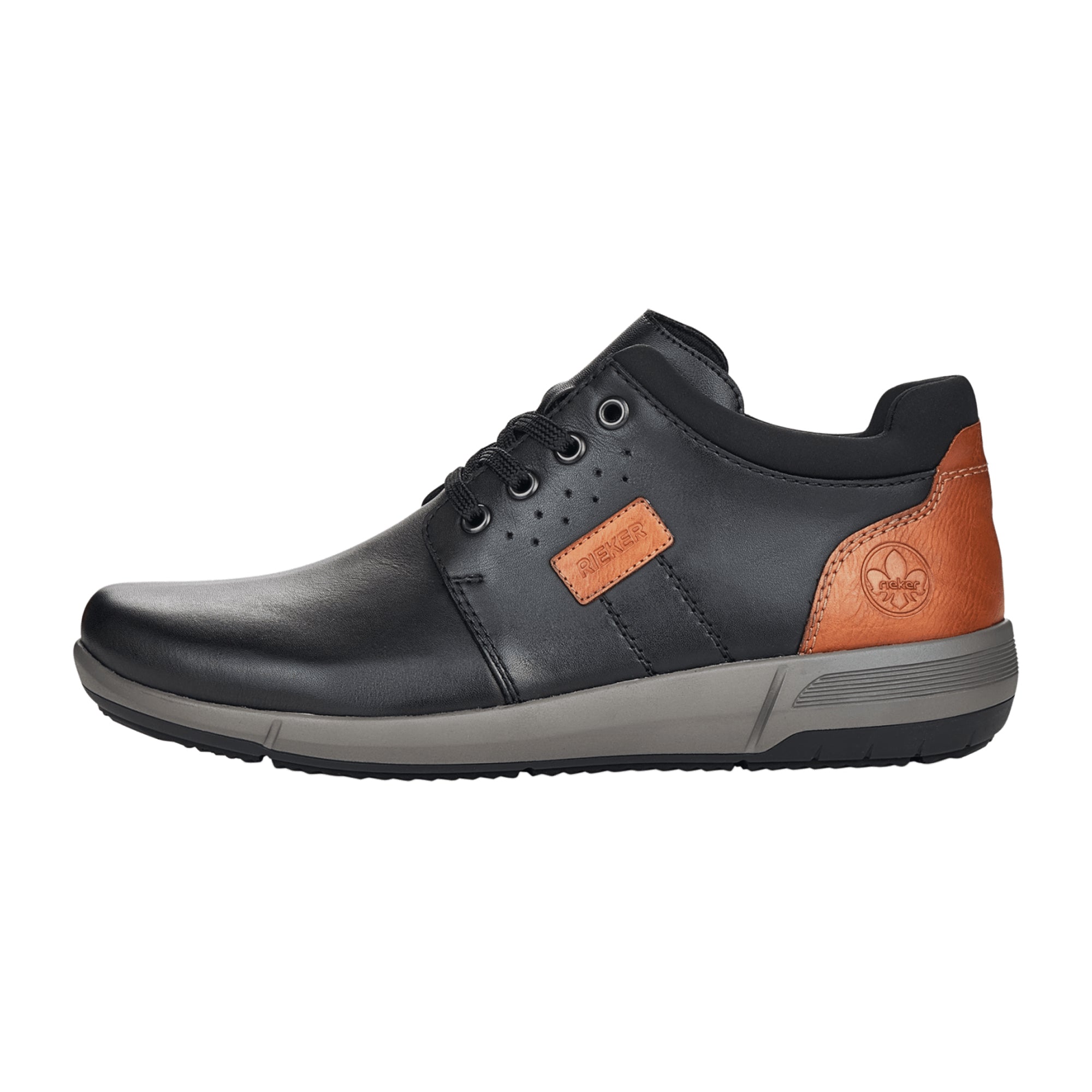 Rieker Men's Black Lace-Up Shoes Classic Comfortable Design