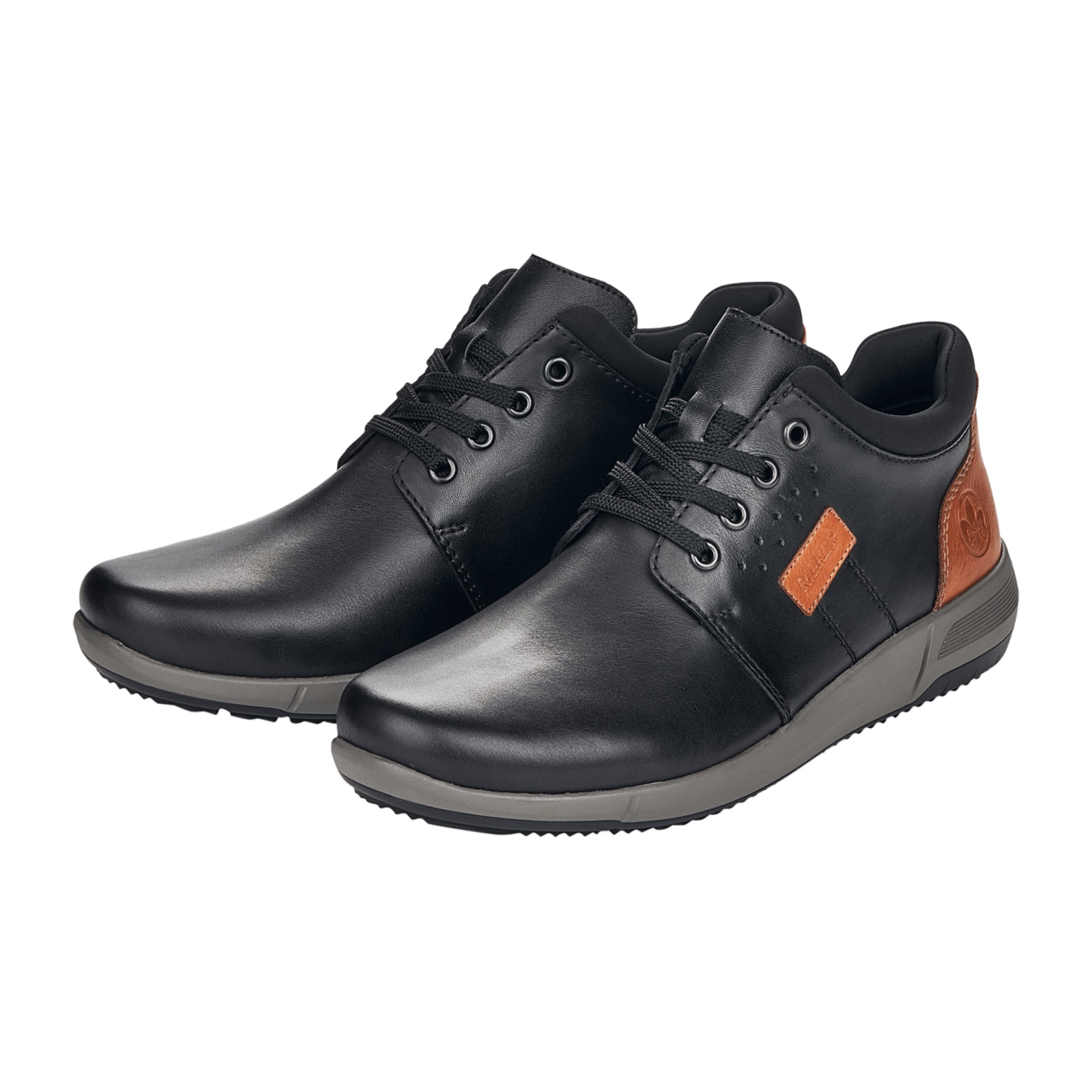 Rieker Men's Black Lace-Up Shoes Classic Comfortable Design