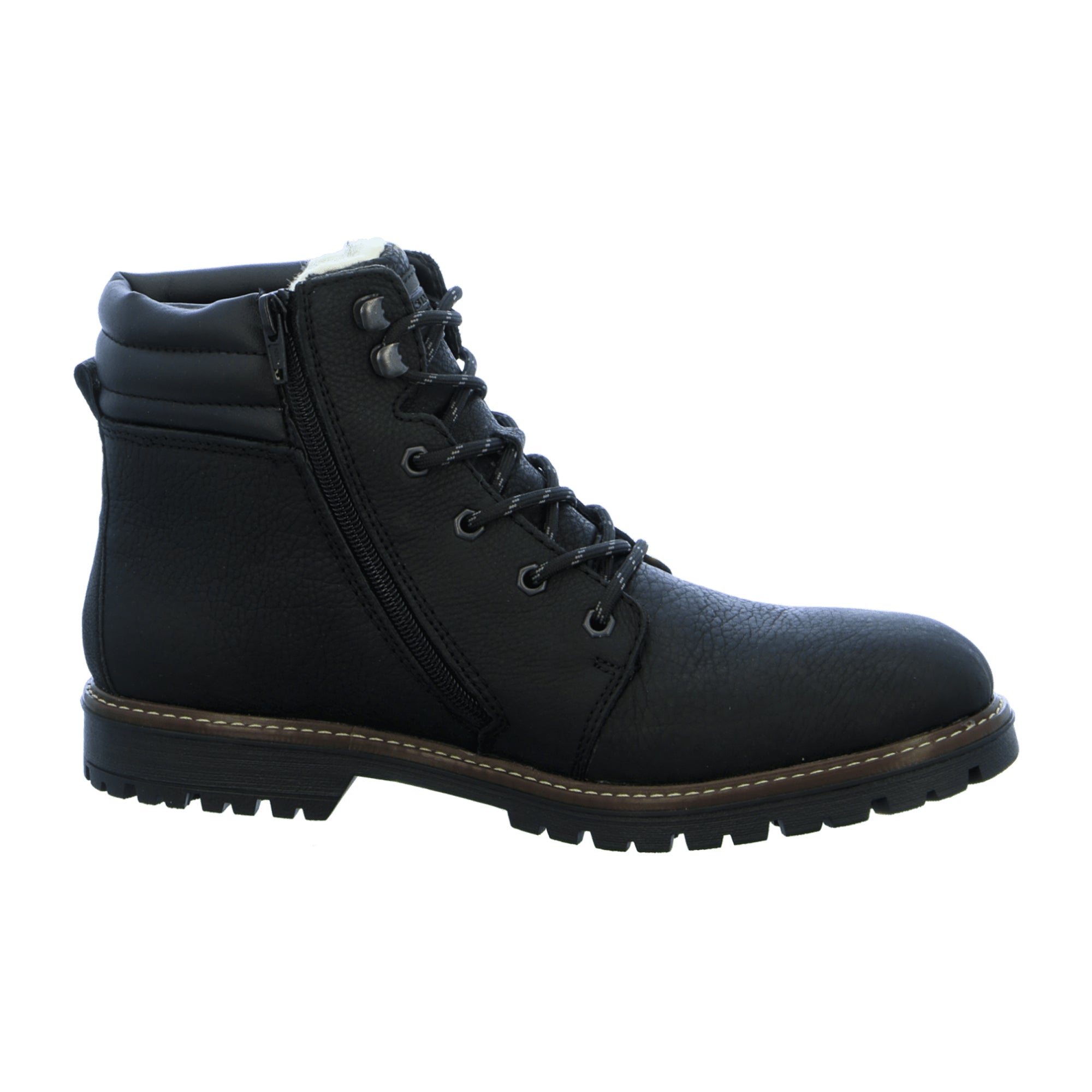 Rieker Men's Black Ankle Boots with Zipper and Lining for Comfort and Warmth - Bartel-Shop