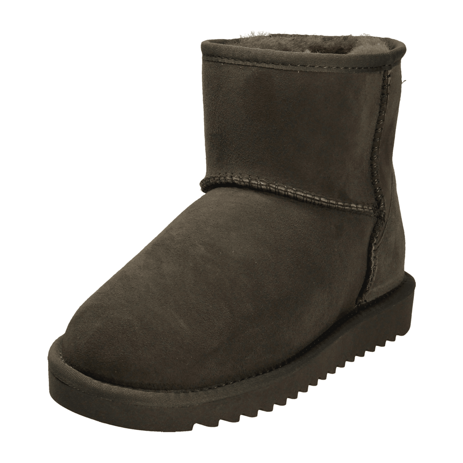 ARA ALASKA Women's Velour Leather Slip-On Bootie with Wool Lining in Modern Gray