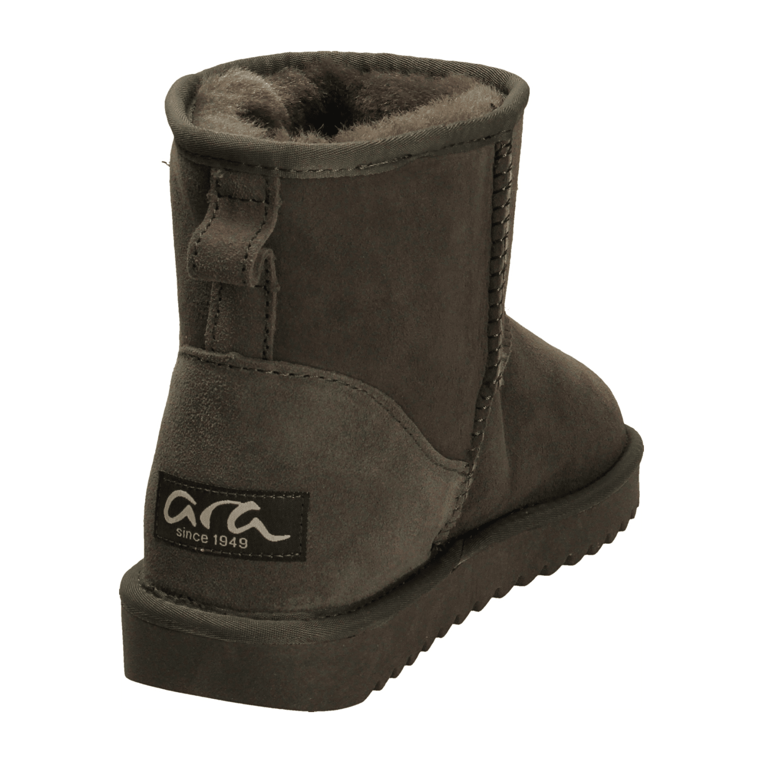 ARA ALASKA Women's Velour Leather Slip-On Bootie with Wool Lining in Modern Gray - Bartel-Shop