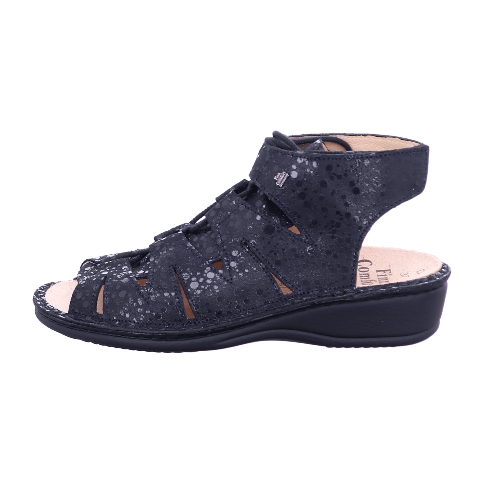 Finn Comfort Malaga Women’s Comfort Sandals – Elegant Black Leather