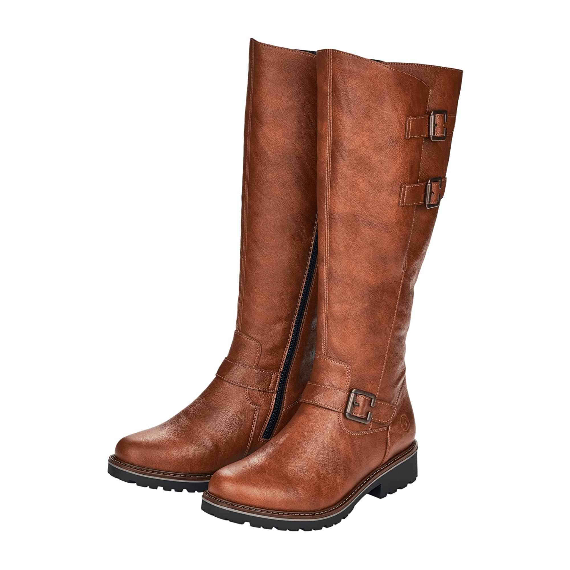 Remonte Brown Women's Boots with Side Buckles and Warm Lining - Bartel-Shop