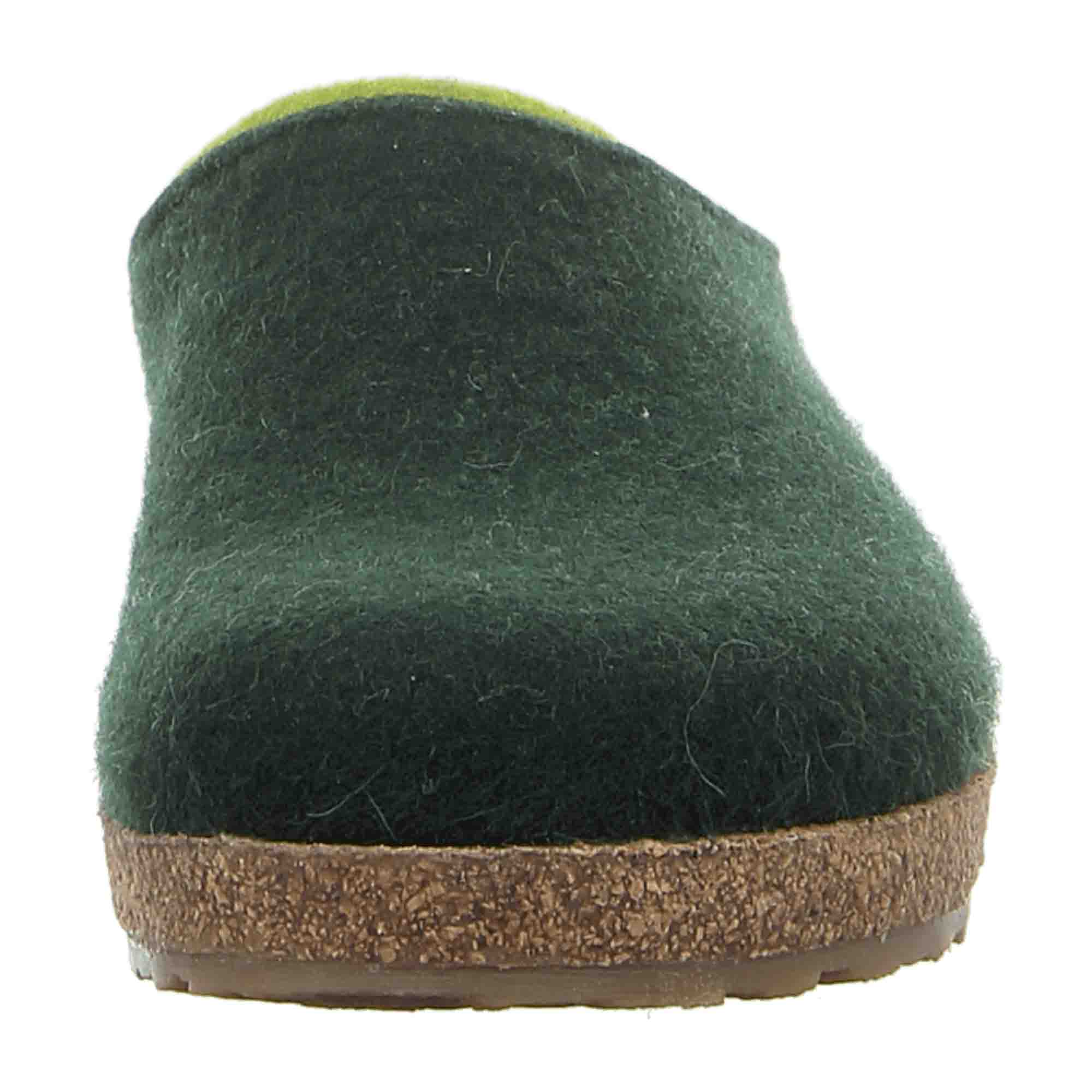 Haflinger Men's 711056-0-335 Durable Slippers in Trendy Green