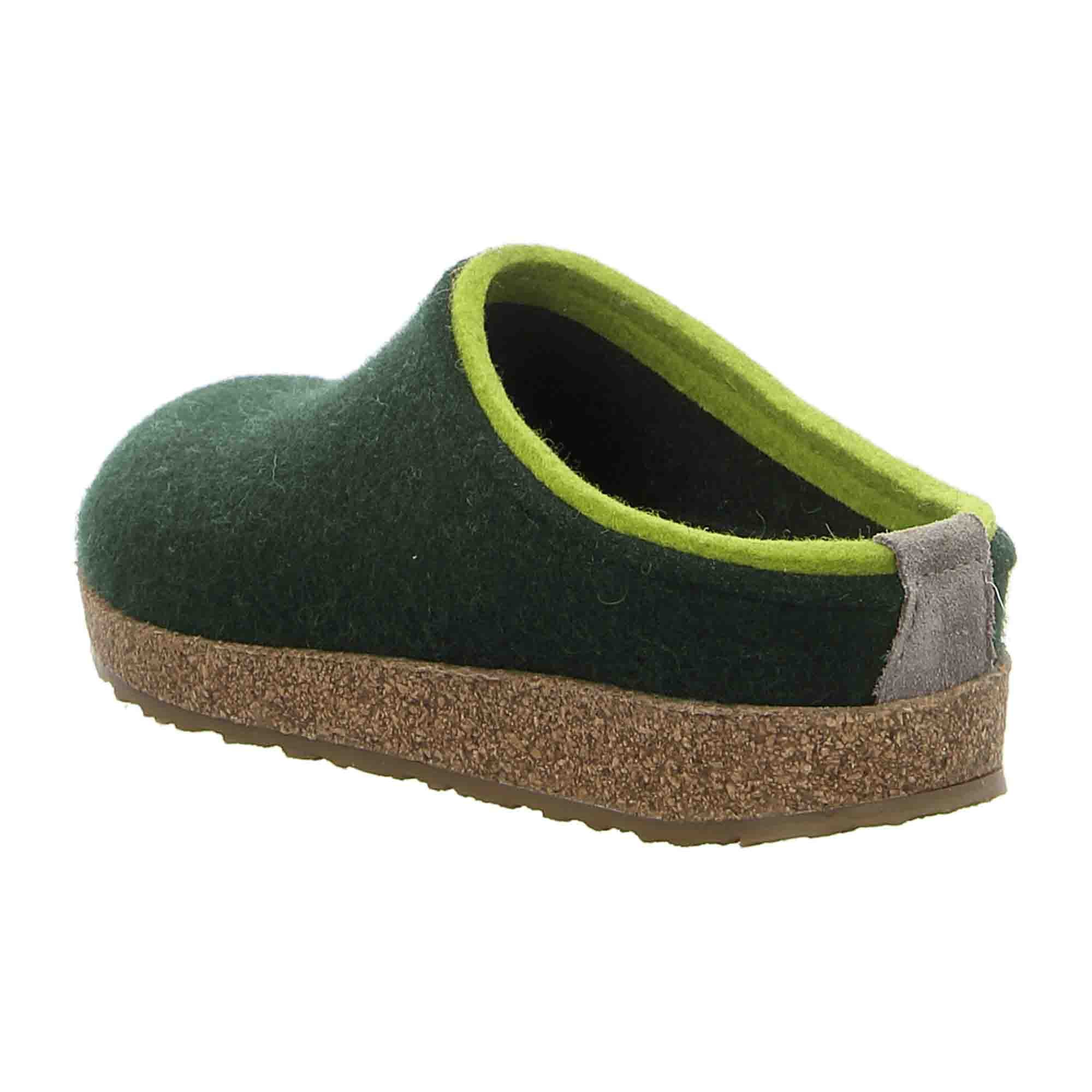 Haflinger Men's 711056-0-335 Durable Slippers in Trendy Green