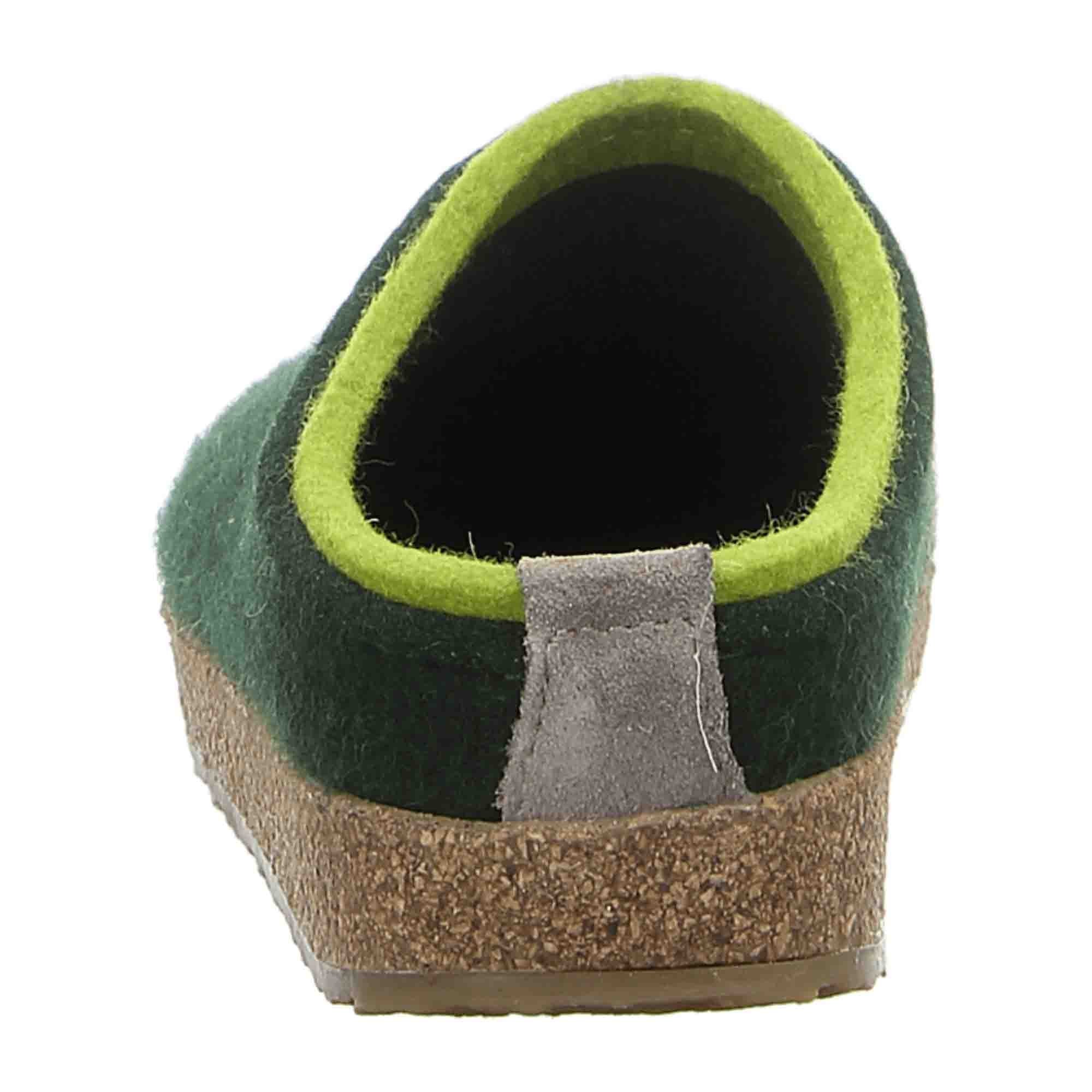 Haflinger Men's 711056-0-335 Durable Slippers in Trendy Green