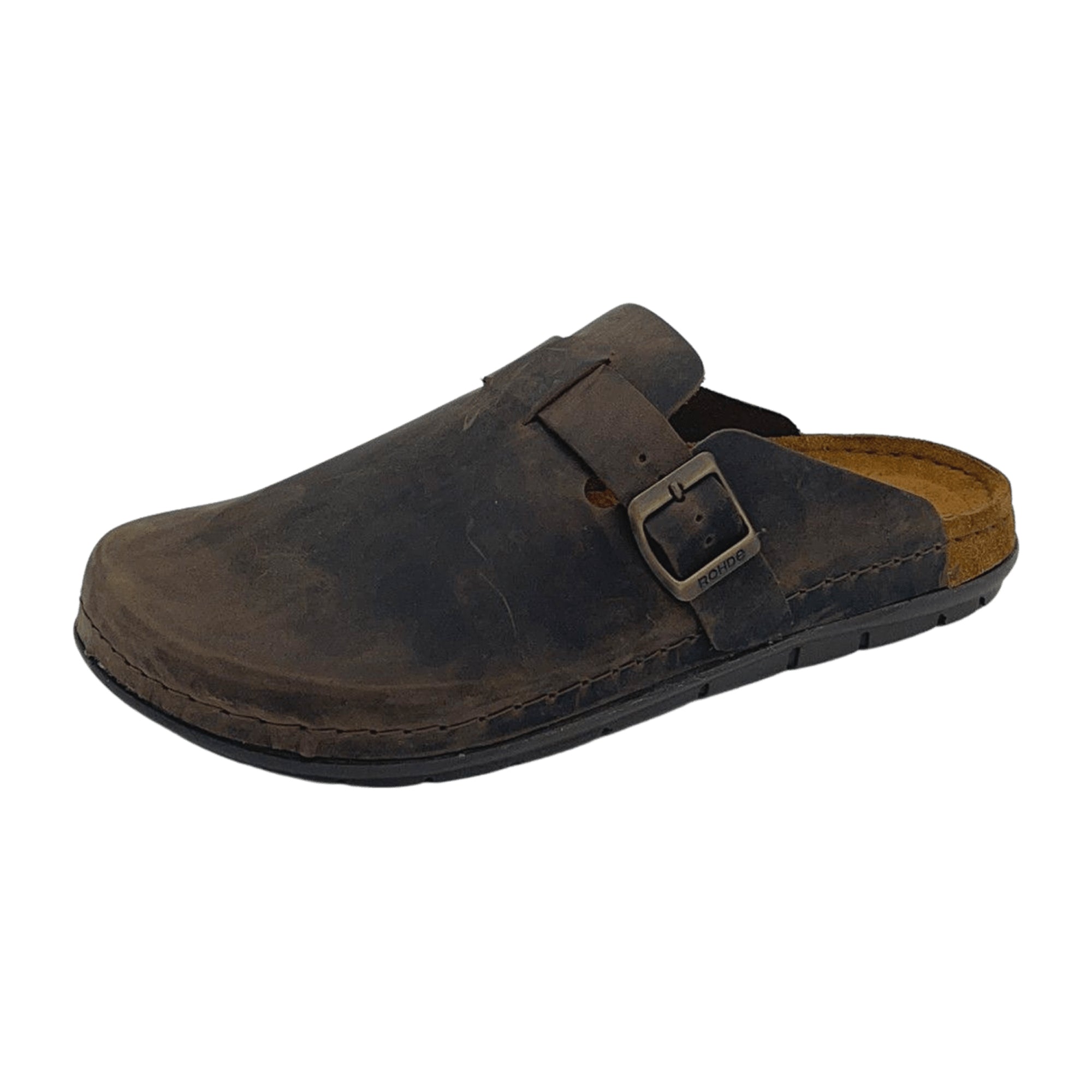 Rohde Men's Brown Bio Clog Leather Upper Comfortable Slip-On Shoe