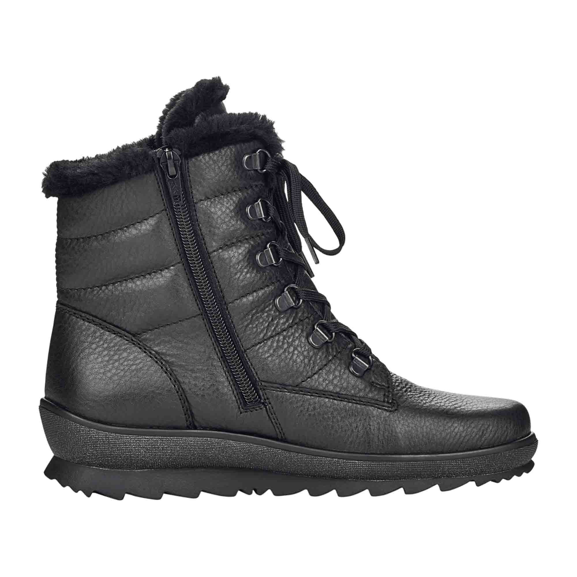 Remonte Women's Black Winter Boots, Suede Leather, Wool Lining, Waterproof - Bartel-Shop