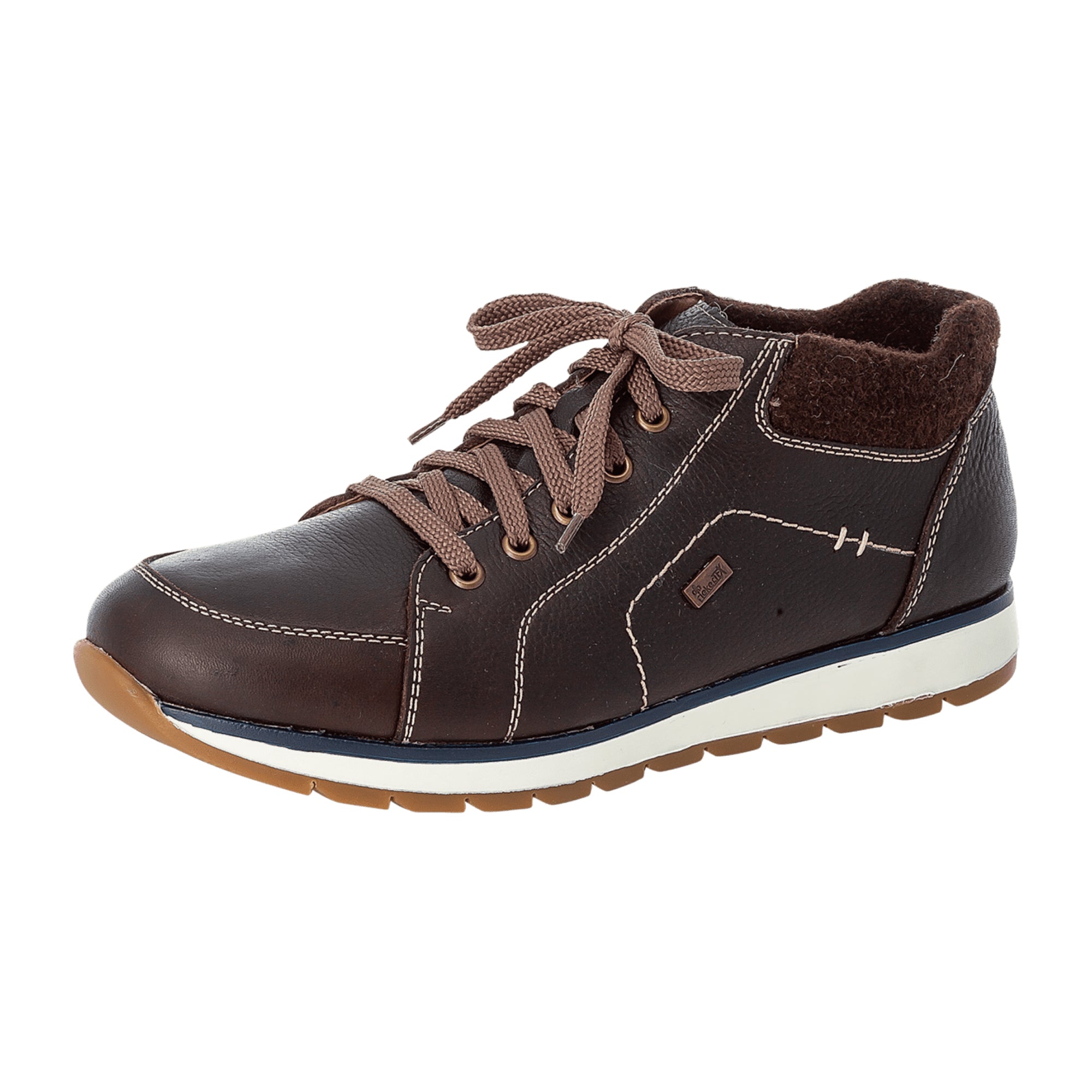 Rieker Brown Comb Leather Shoes for Men Brown Comfortable Casual Footwear