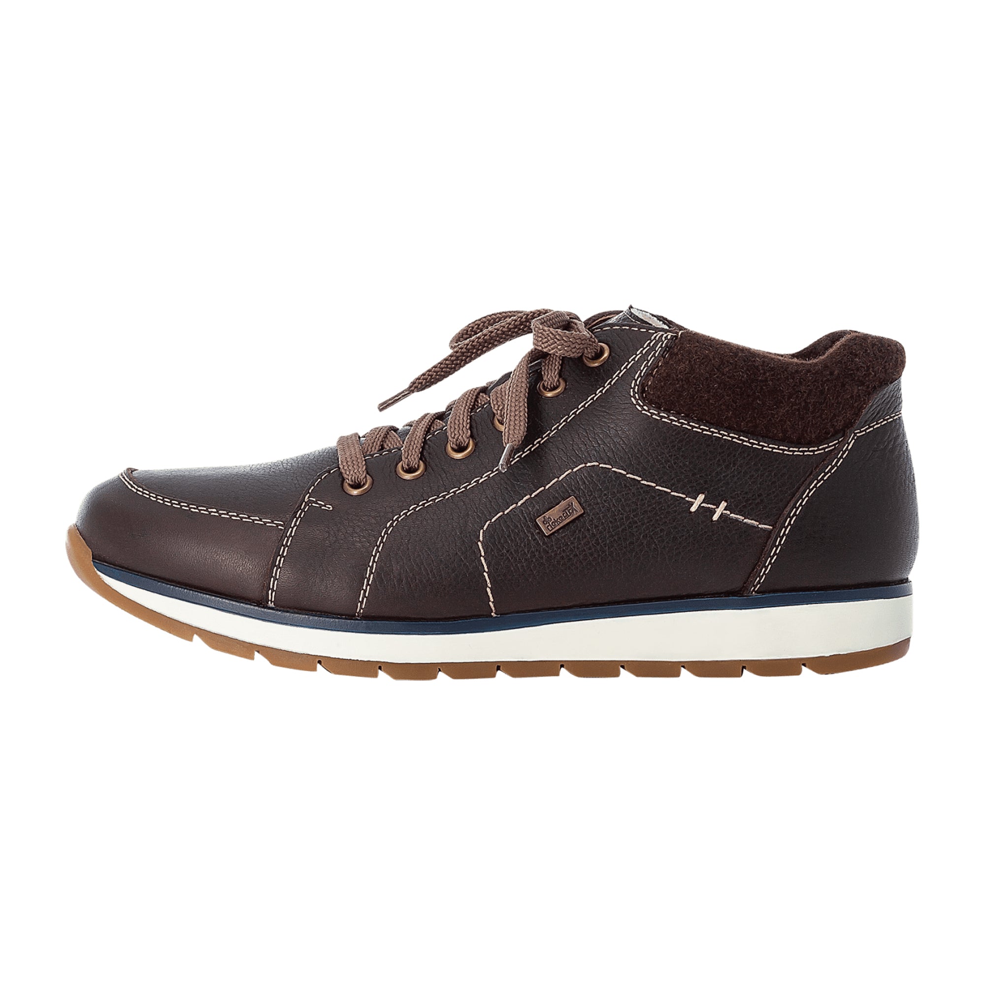 Rieker Brown Comb Leather Shoes for Men Brown Comfortable Casual Footwear